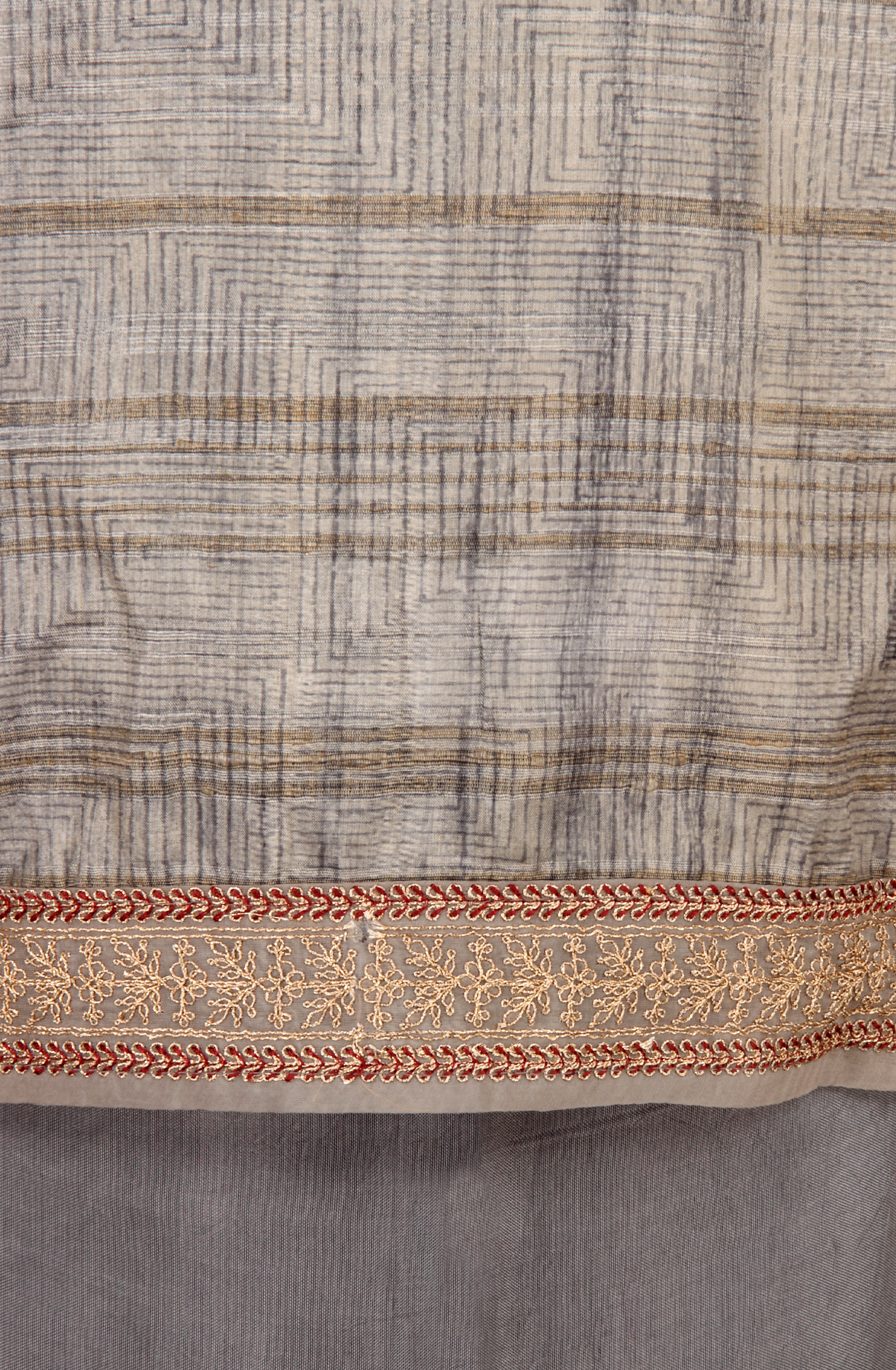 Grey Beautiful Silk Unstitched Salwar Kameez - R157-SPR1600B