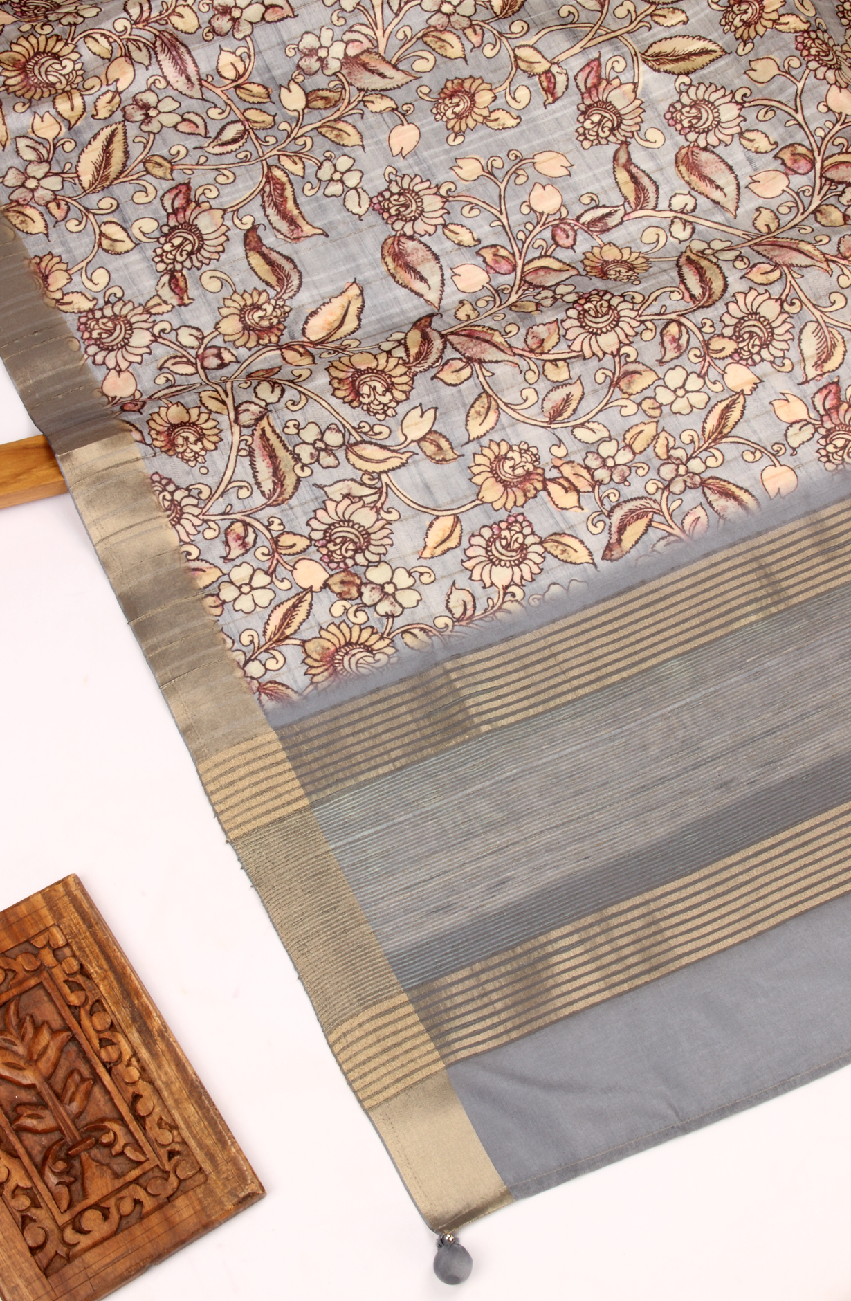 Grey Beautiful Silk Unstitched Salwar Kameez - R157-SPR1600B