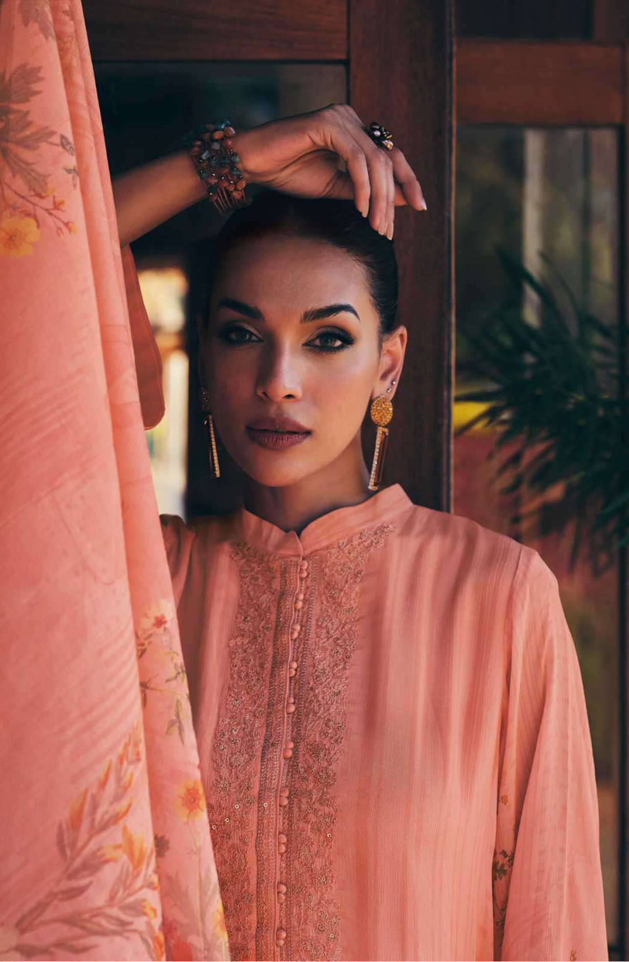 Orange Cotton Digital Printed Unstitched Salwar Suit with Trendy Dupatta - RAD1001