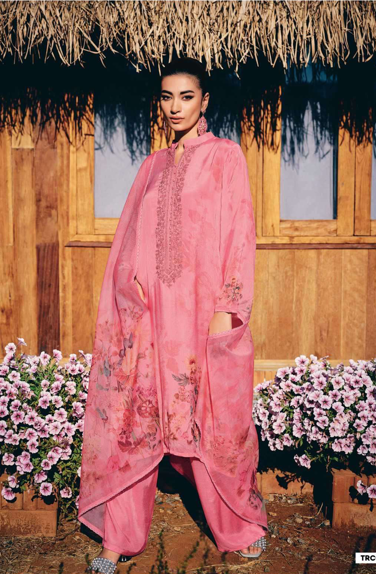 Pink Cotton Digital Printed Unstitched Salwar Suit with Trendy Dupatta - RAD1003
