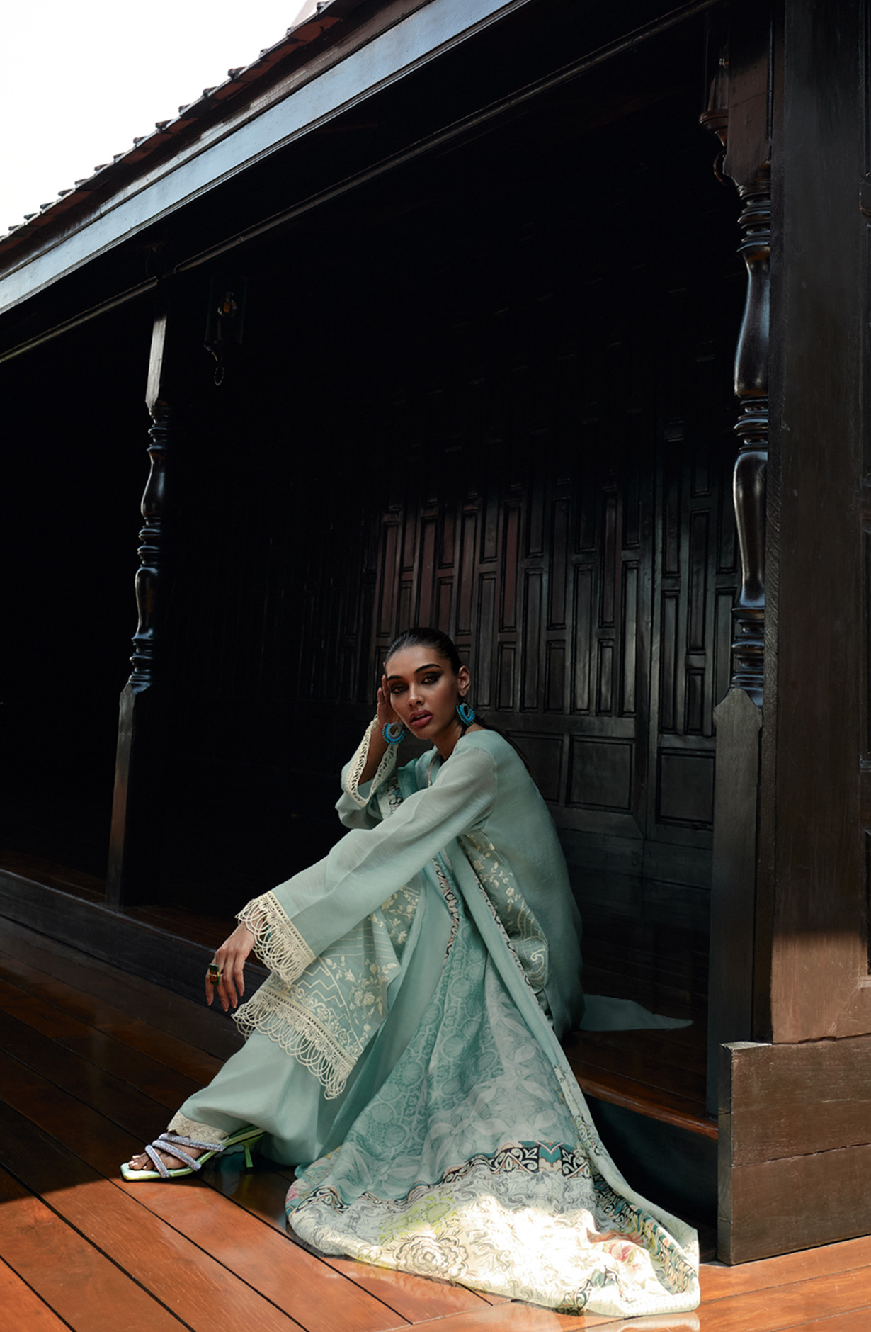 Pastel Green Designer Muslin Silk Embroidered Salwar Kameez - RANJ02