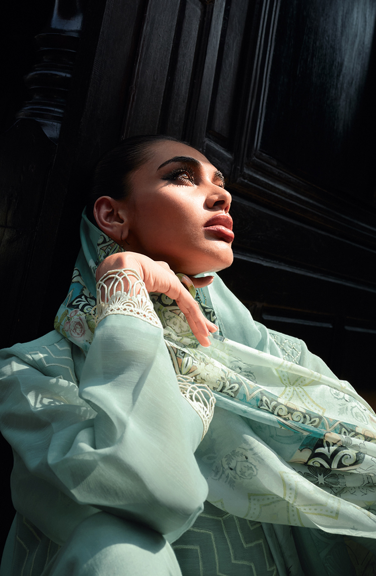 Pastel Green Designer Muslin Silk Embroidered Salwar Kameez - RANJ02