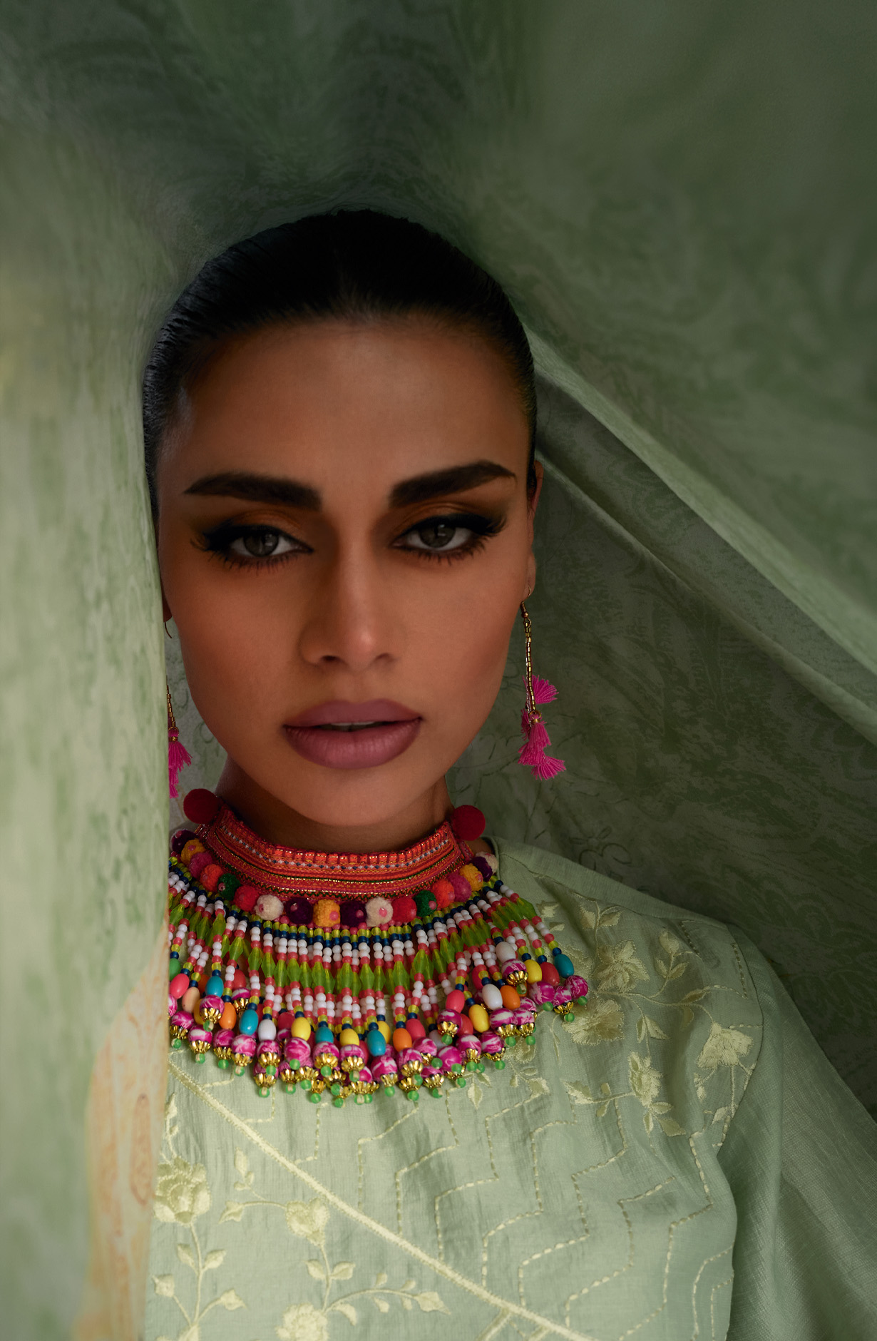 Sea Green Designer Muslin Silk Embroidered Salwar Kameez - RANJ07