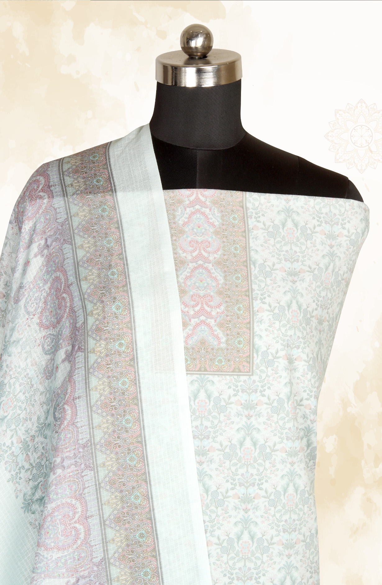 Sea Green Cotton Voile Digital Printed Salwar Suit - RIV1202F