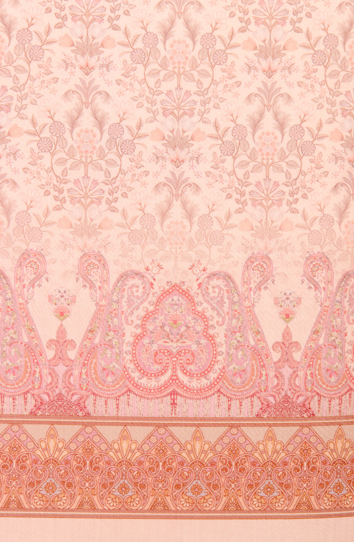 Peach Cotton Voile Digital Printed Salwar Suit - RIV1202G