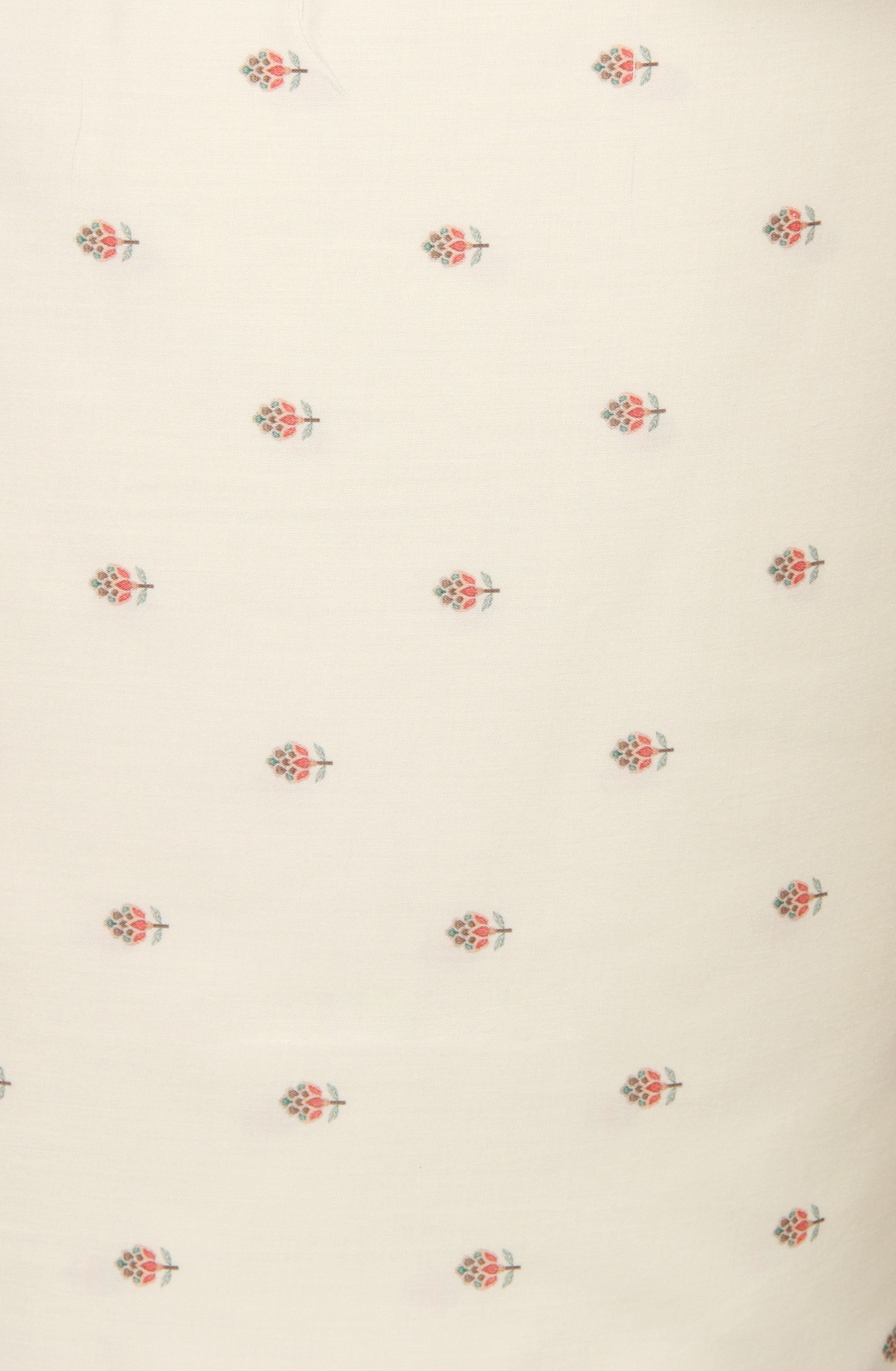 Cream Cotton Voile Digital Printed Salwar Kameez - RIV1278A