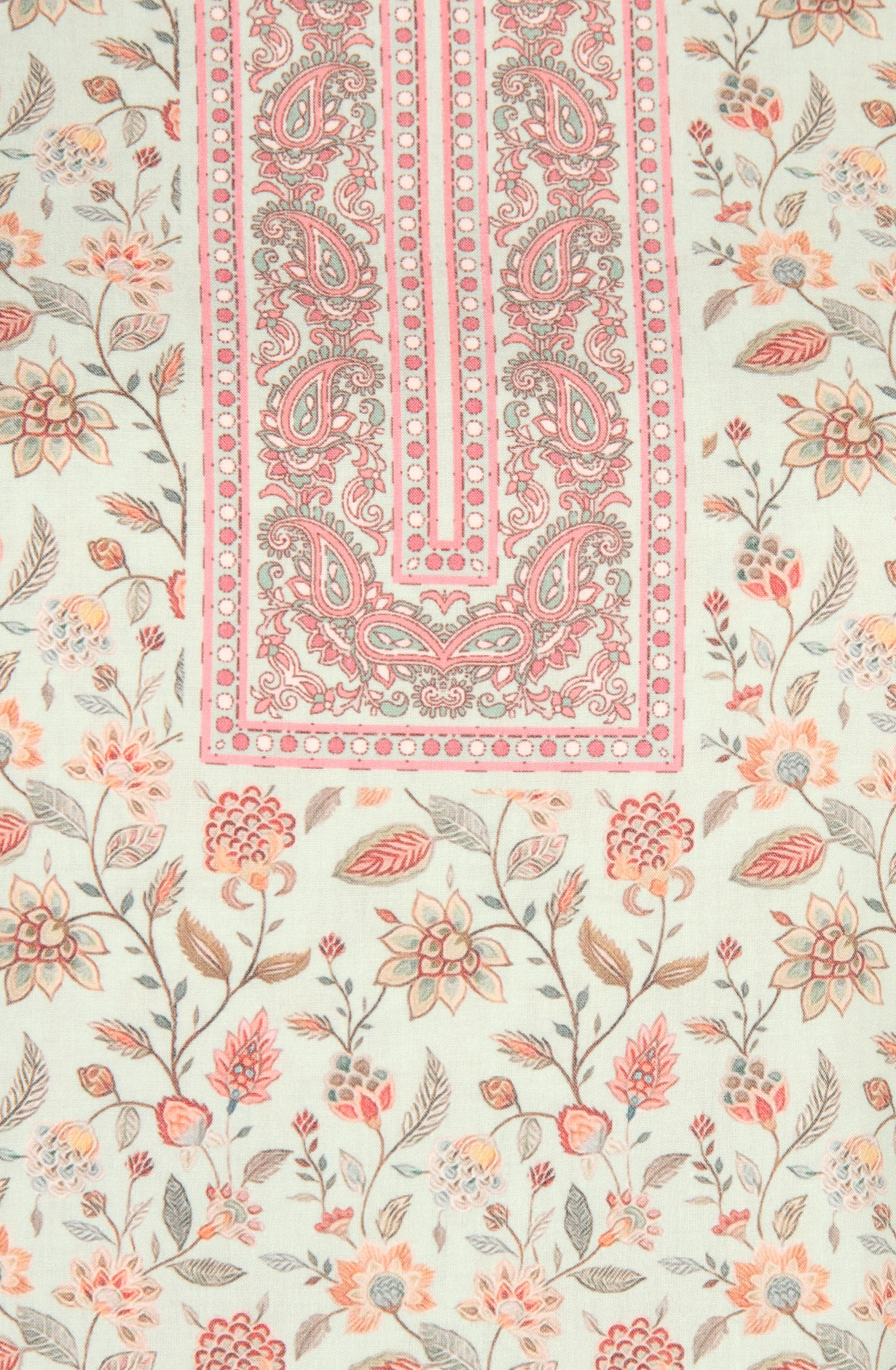 Sea Green Cotton Voile Digital Printed Salwar Kameez - RIV1278C