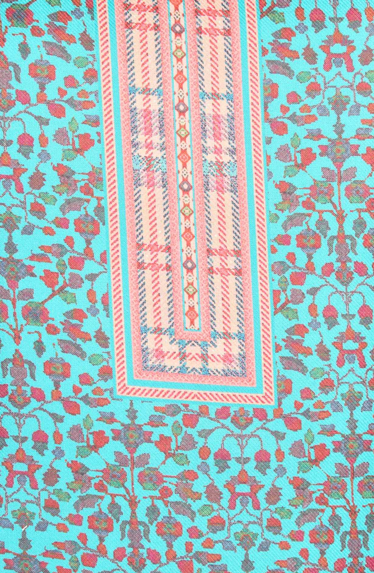 Firozi Cotton Voile Digital Floral Printed Salwar Kameez - RIV1279C