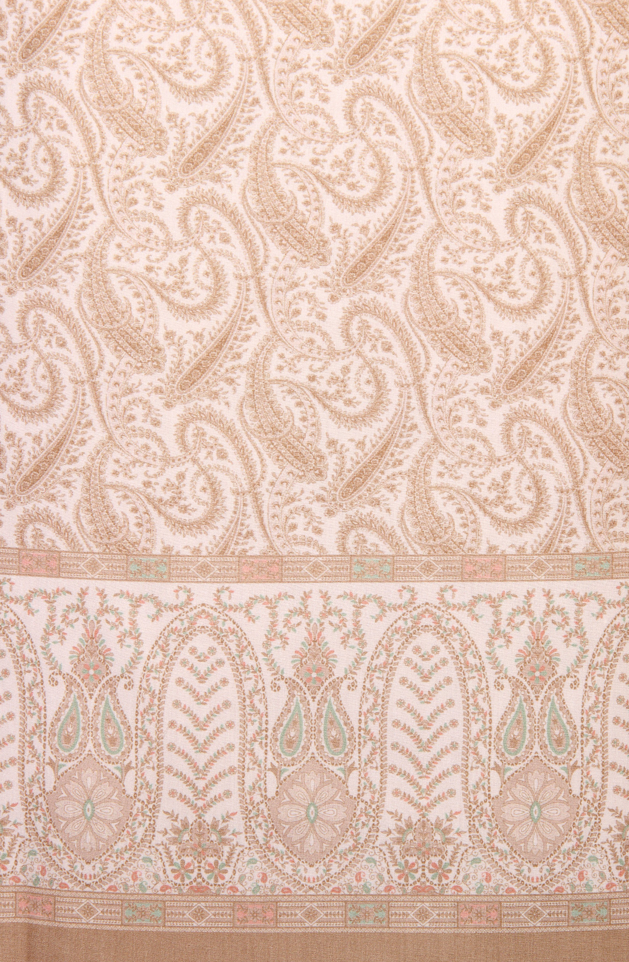 Cream and Beige Cotton Voile Digital Printed Salwar Suit - RIV1282D