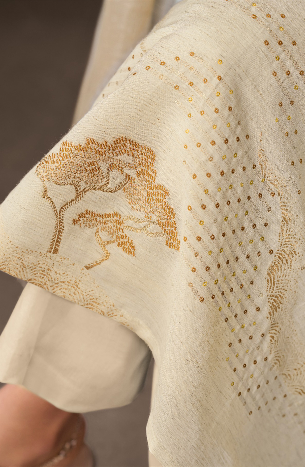 Mustard Cotton Lawn Suit Set Linen Cotton Digital Printed With Embroidery Sleeve Work - RIZ7411A