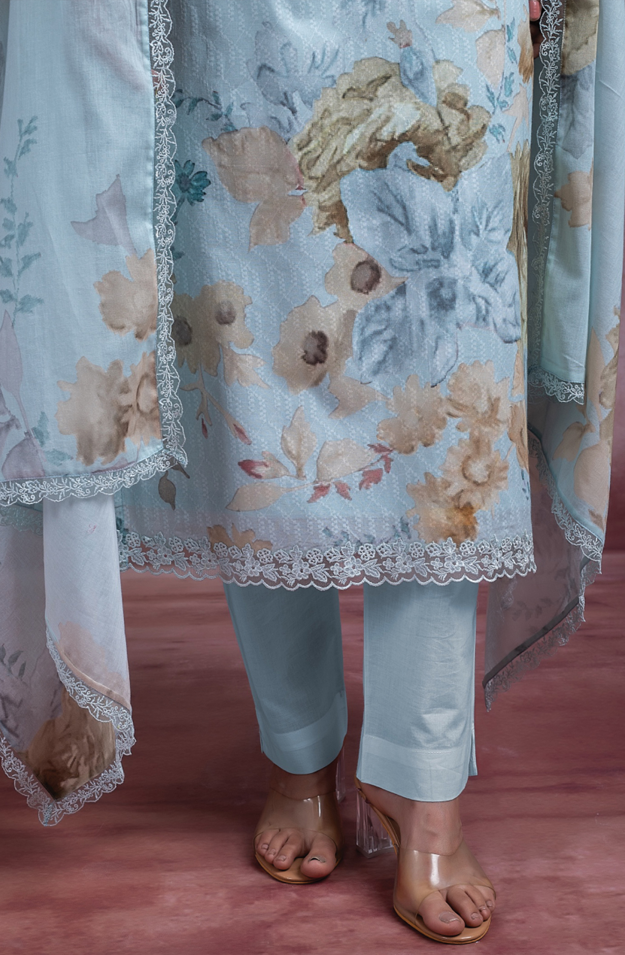 Firozi Digital Printed Cotton Dobby Suit with Dupatta -ROZ501A