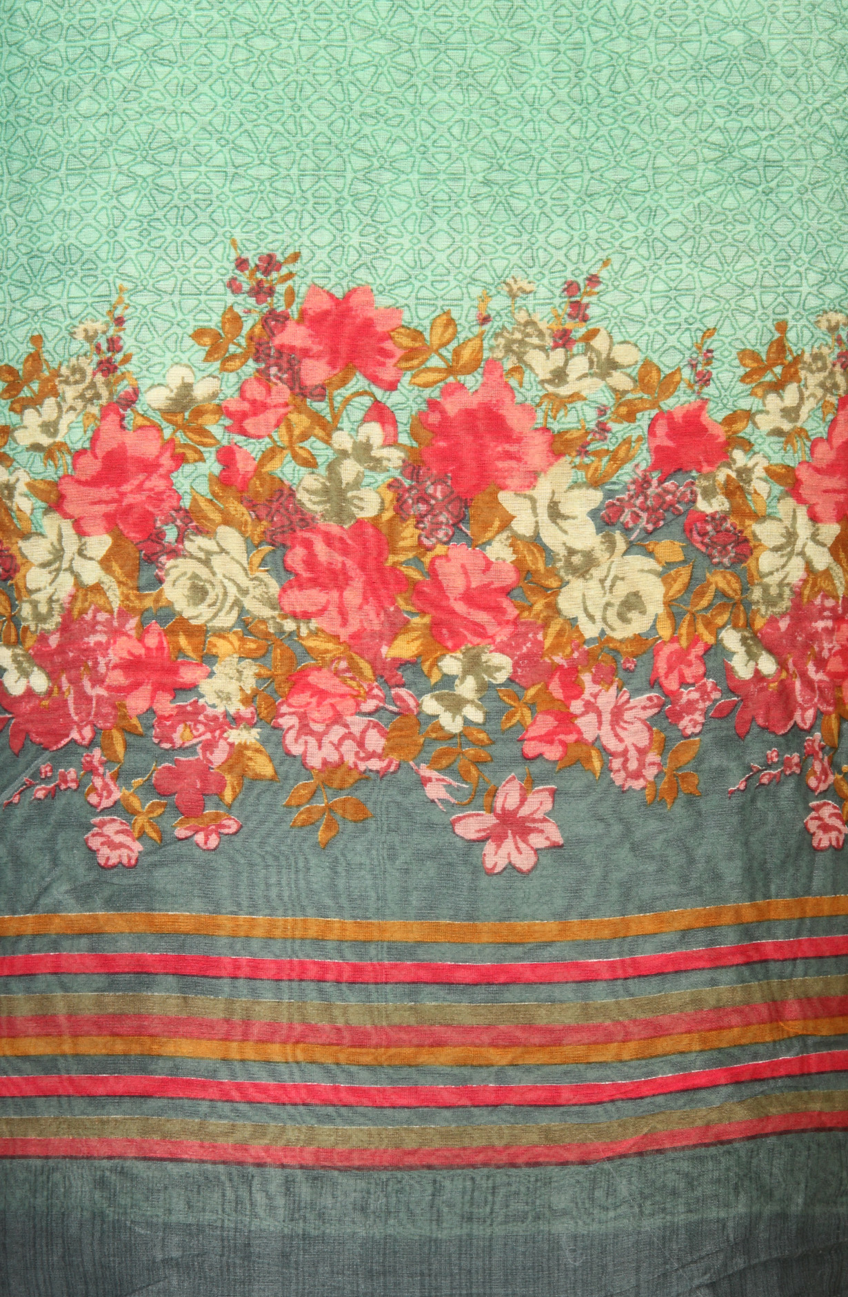 Green Beautiful Hand Block Printed Chanderi Salwar Suit - S151445-1413