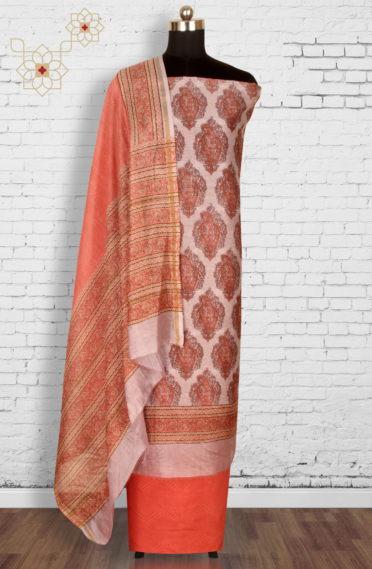 Purple Beautiful Hand Block Printed Chanderi Salwar Suit - S151445-1419C