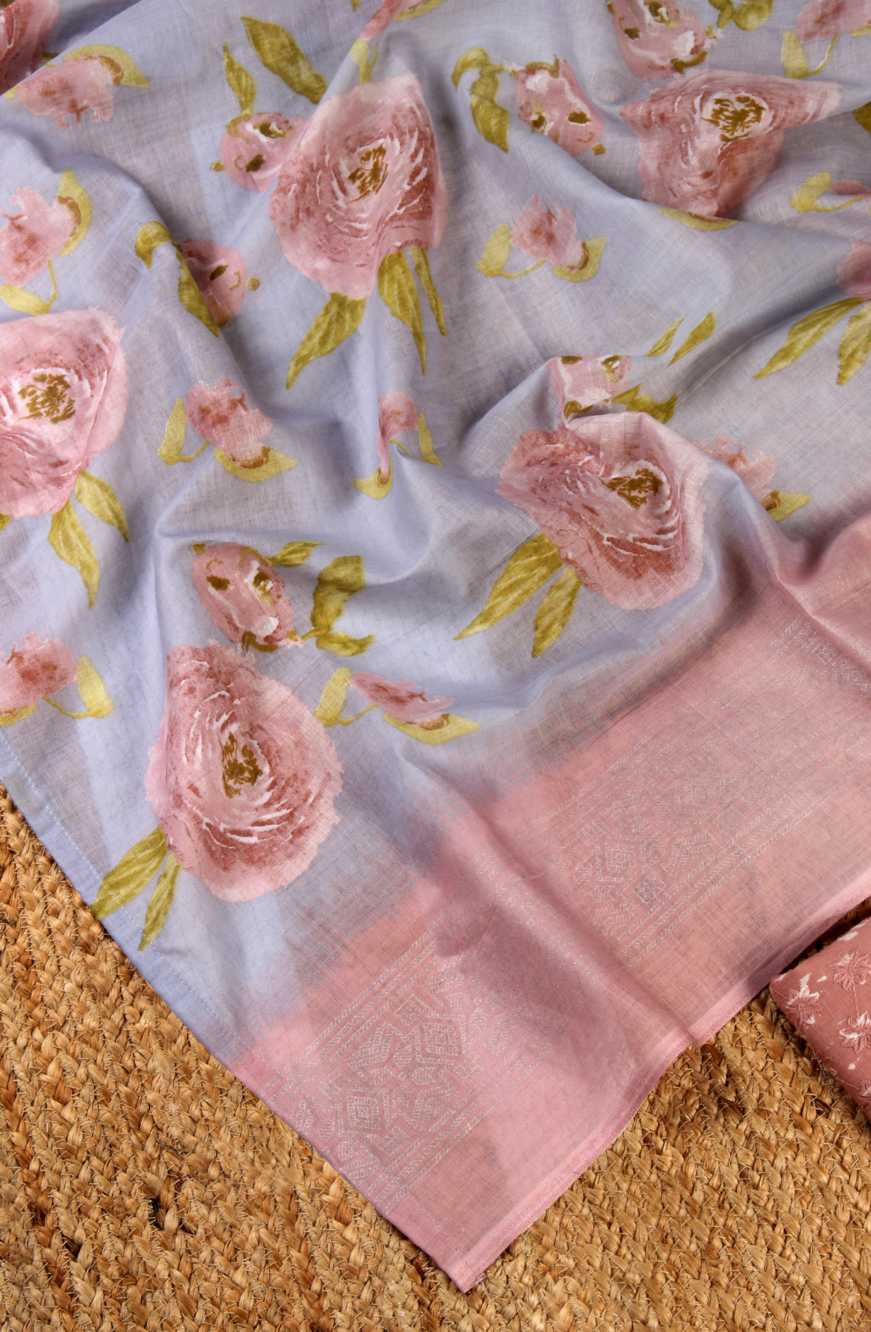 Mauve Cotton Printed Unstitched Salwar Suit - S23RSAN4384B