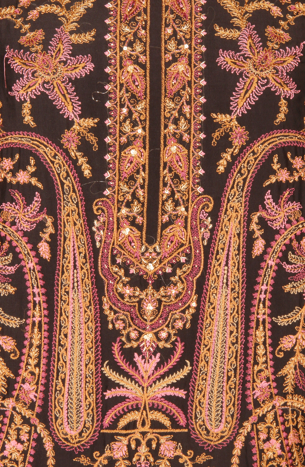 Black Designer Organza Unstitched Salwar Kameez - SMPL-07