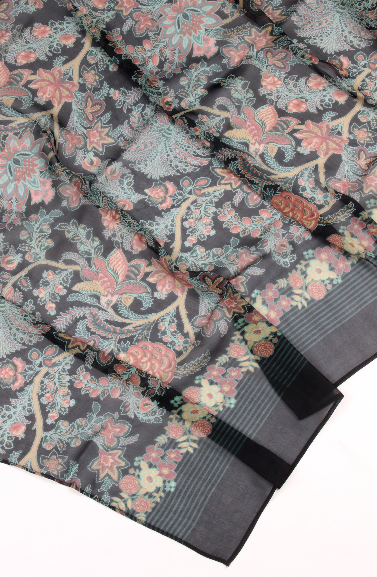 Blue Designer Organza Unstitched Salwar Kameez - SMPL-08