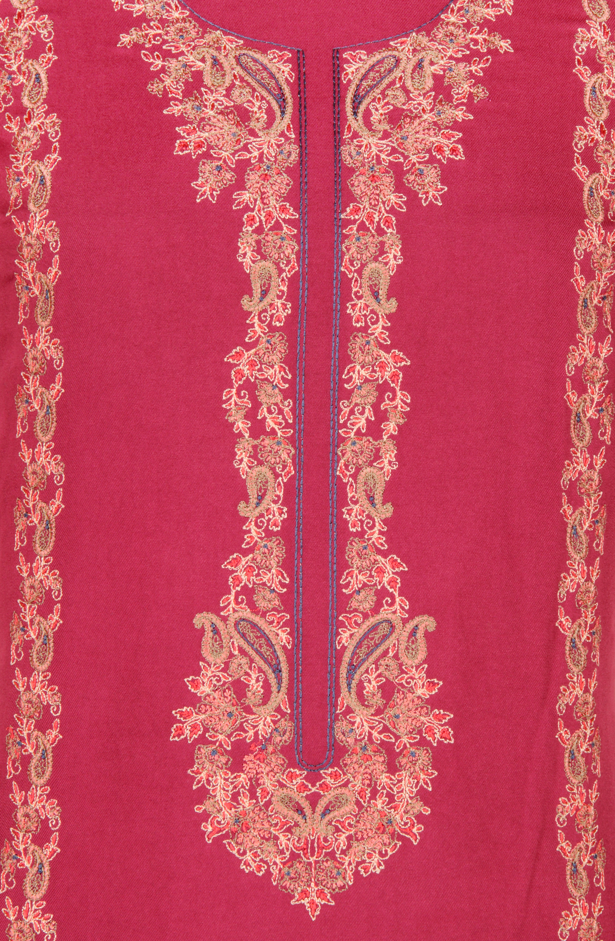 Magenta Pashmina Winter Wear Unstitched Salwar Suit - SMPL-10