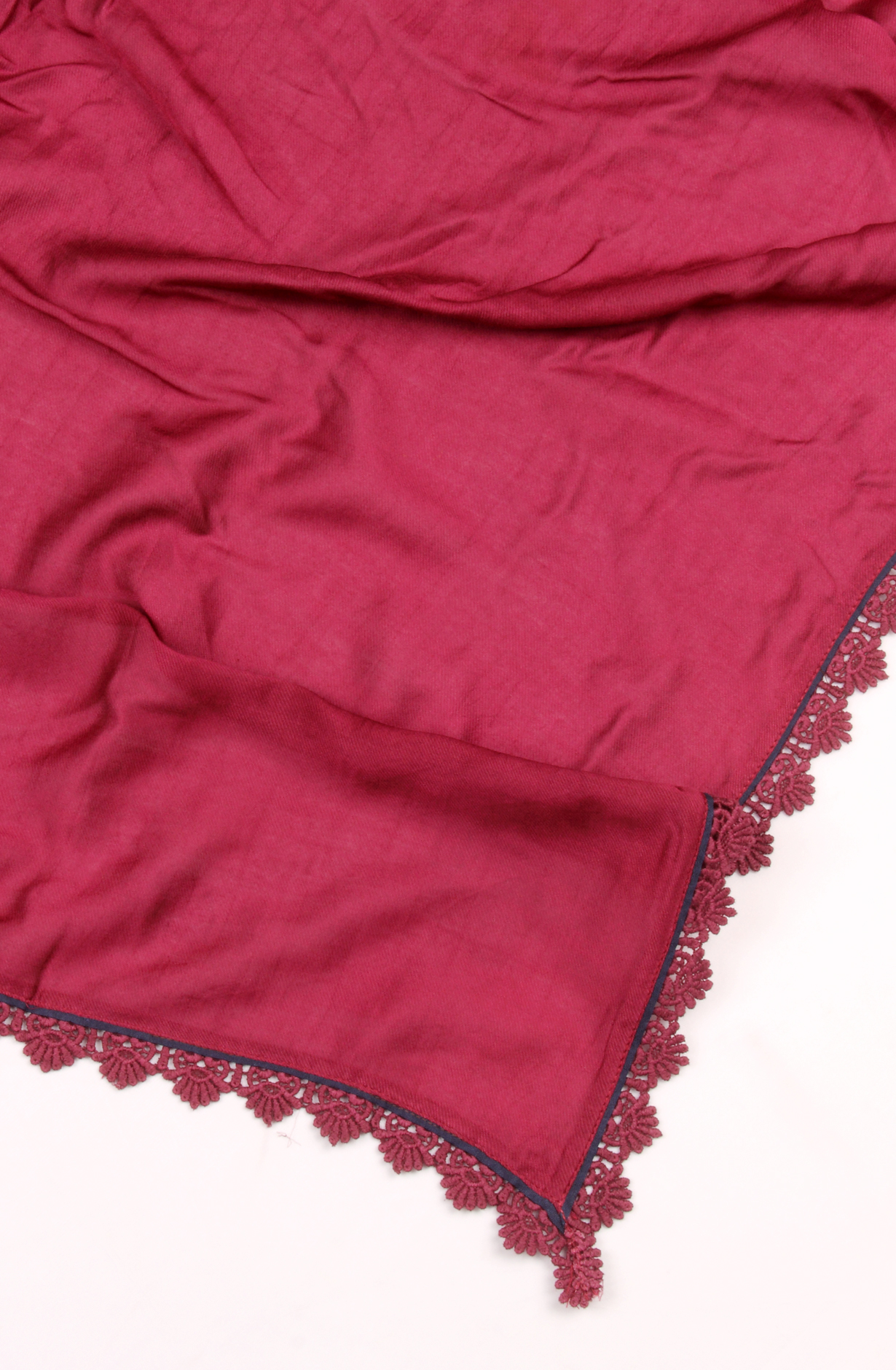 Magenta Pashmina Winter Wear Unstitched Salwar Suit - SMPL-10