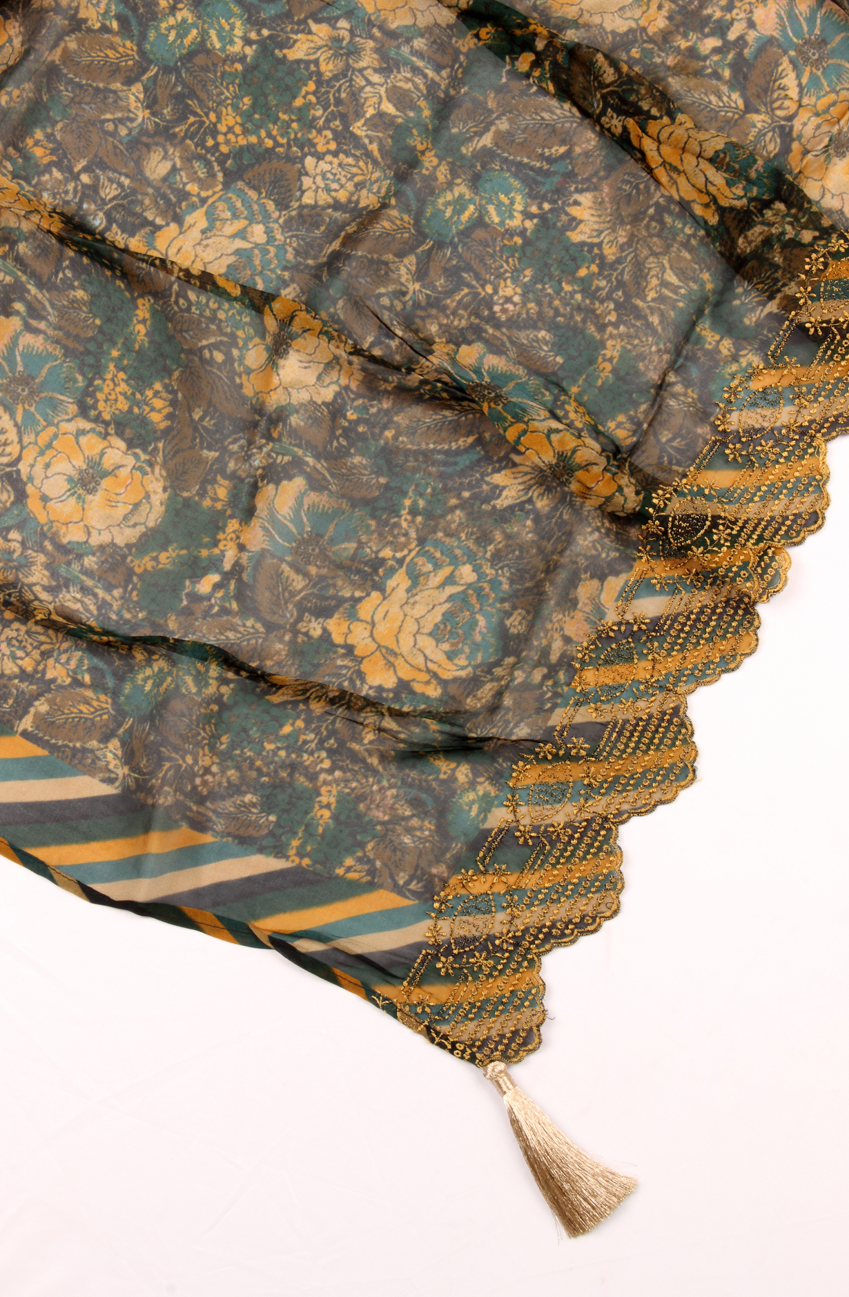 Green Pashmina Winter Wear Unstitched Salwar Suit - SMPL-17