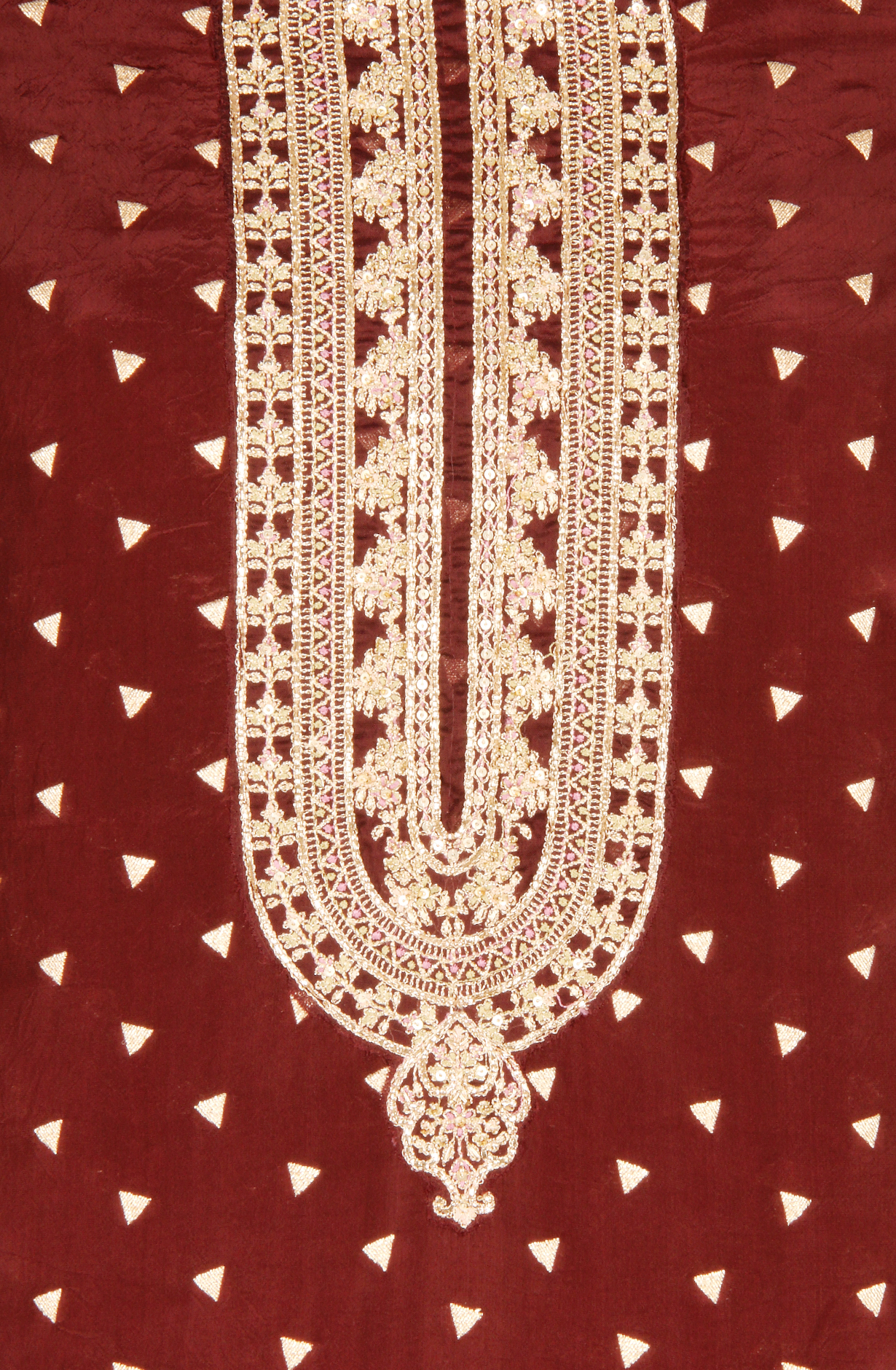 Wine Designer Uppda Silk Unstitched Salwar Kameez - SMPL-27