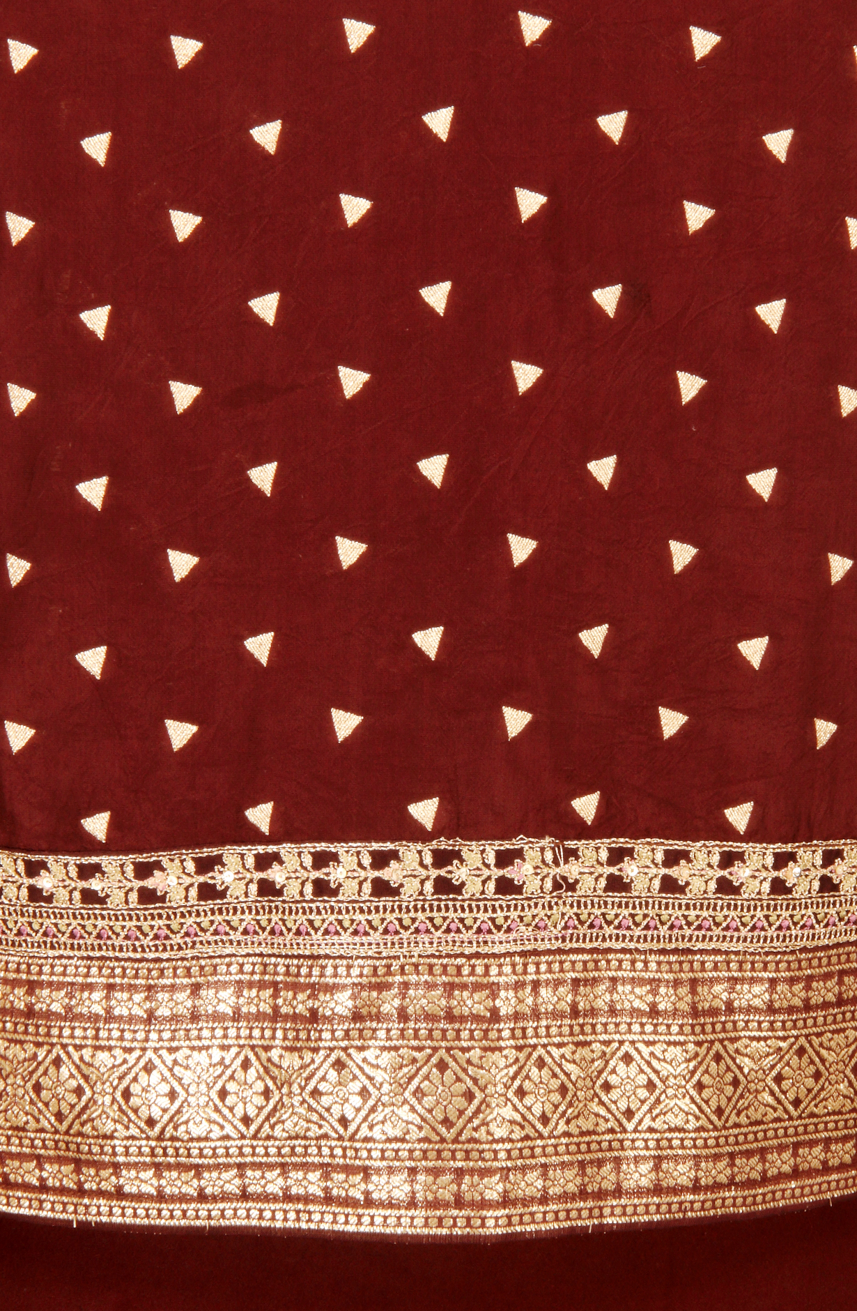 Wine Designer Uppda Silk Unstitched Salwar Kameez - SMPL-27