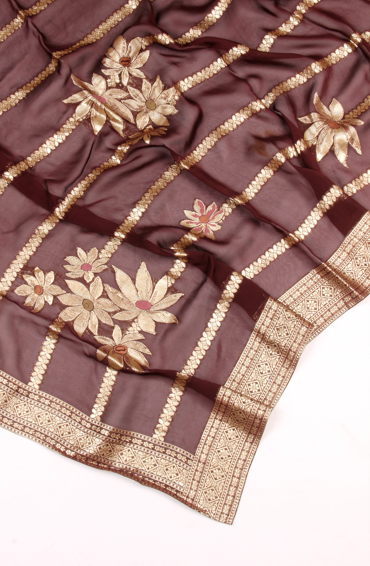 Wine Designer Uppda Silk Unstitched Salwar Kameez - SMPL-27