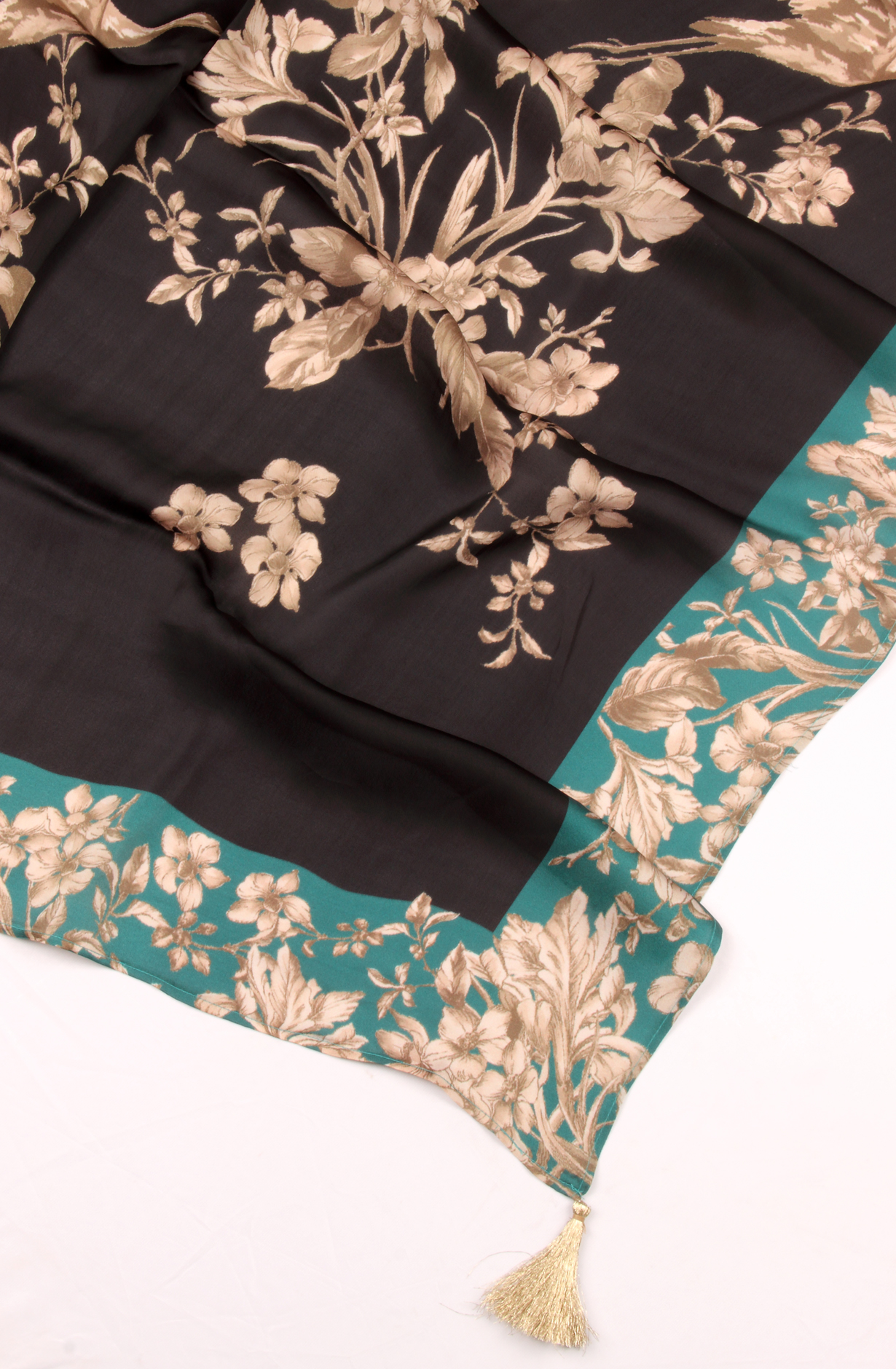 Cream Tussar Silk Winter Wear Unstitched Salwar Suit - SMPL-30