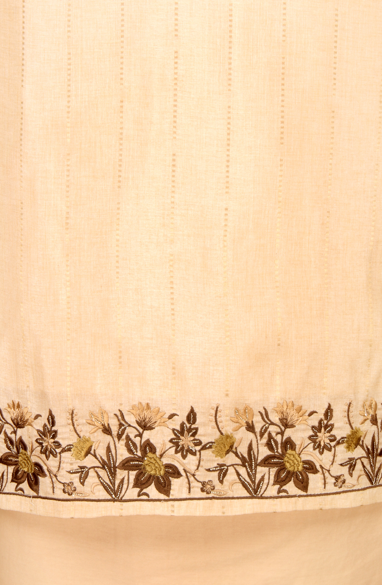 Cream Tussar Silk Winter Wear Unstitched Salwar Suit - SMPL-30A