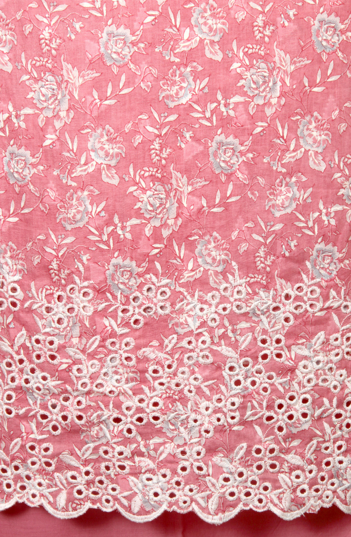 Pink Cotton Digital Printed with Embroidery Suit with Chiffon Dupatta - SOCPIM13D