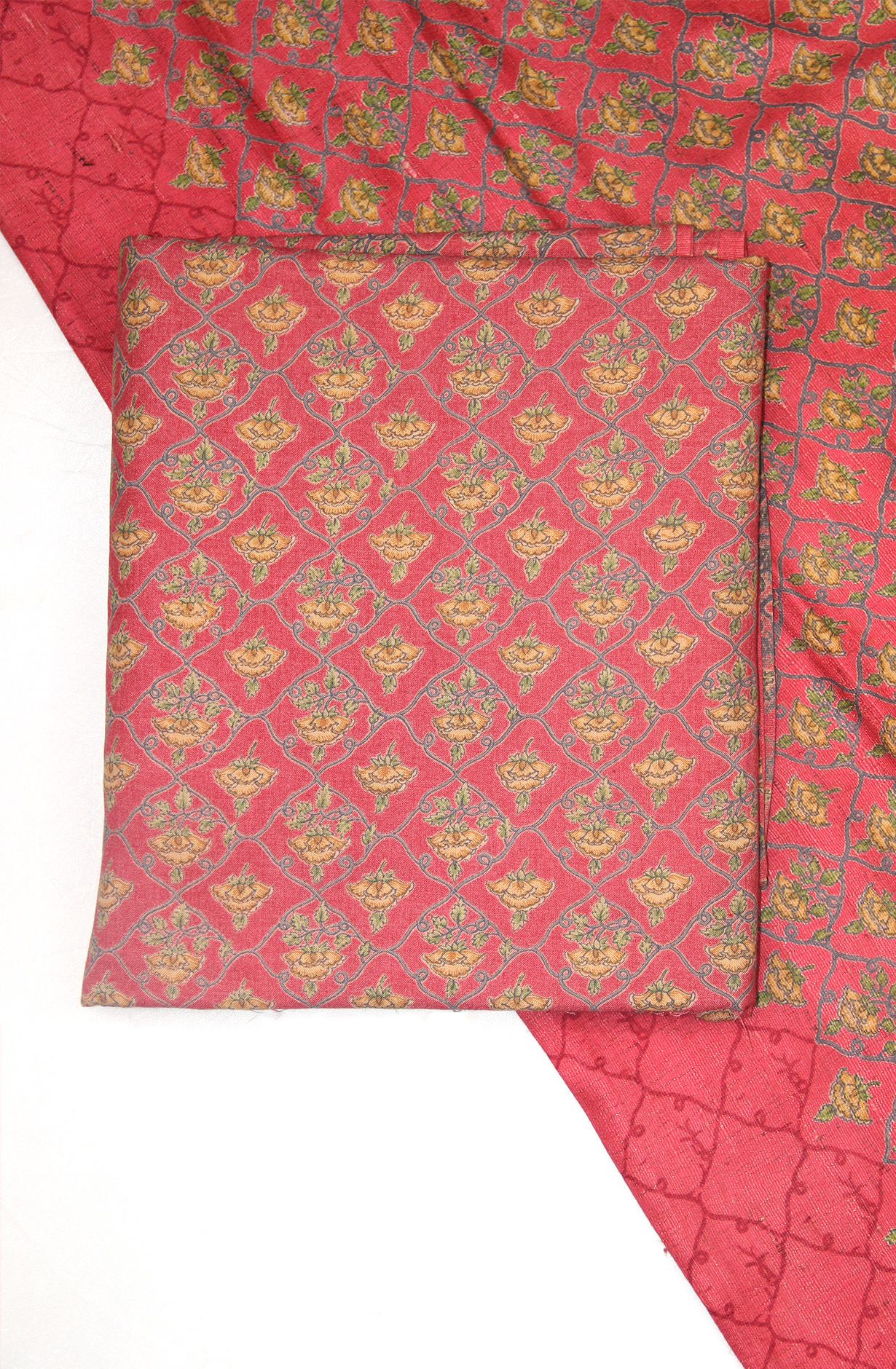 Rust Spun Printed Suit Set with Beautiful Pashmina Dupatta - SPUWE-48A