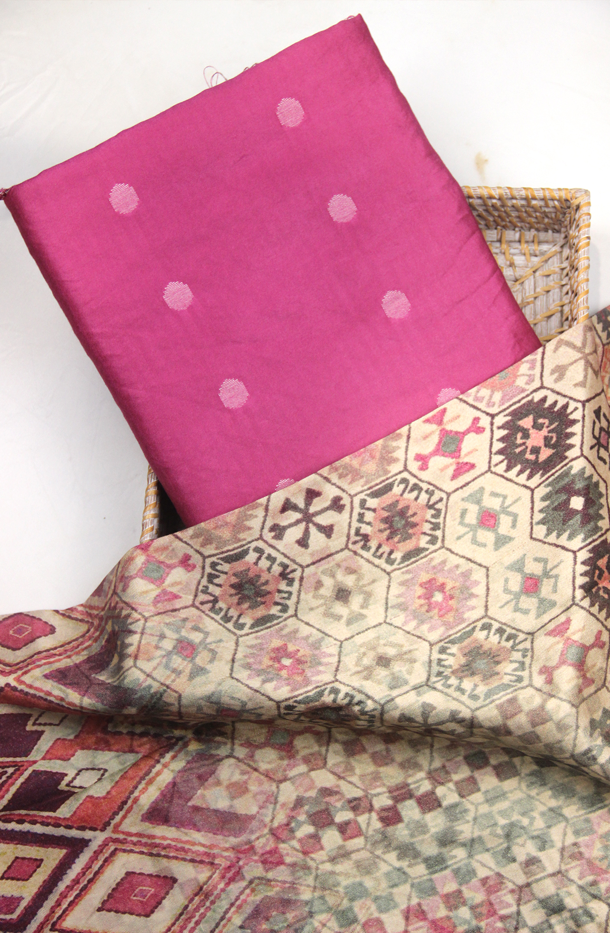 Magenta Pashmina Suit Set with Beautiful Pashmina Dupatta - SPUWE-50D