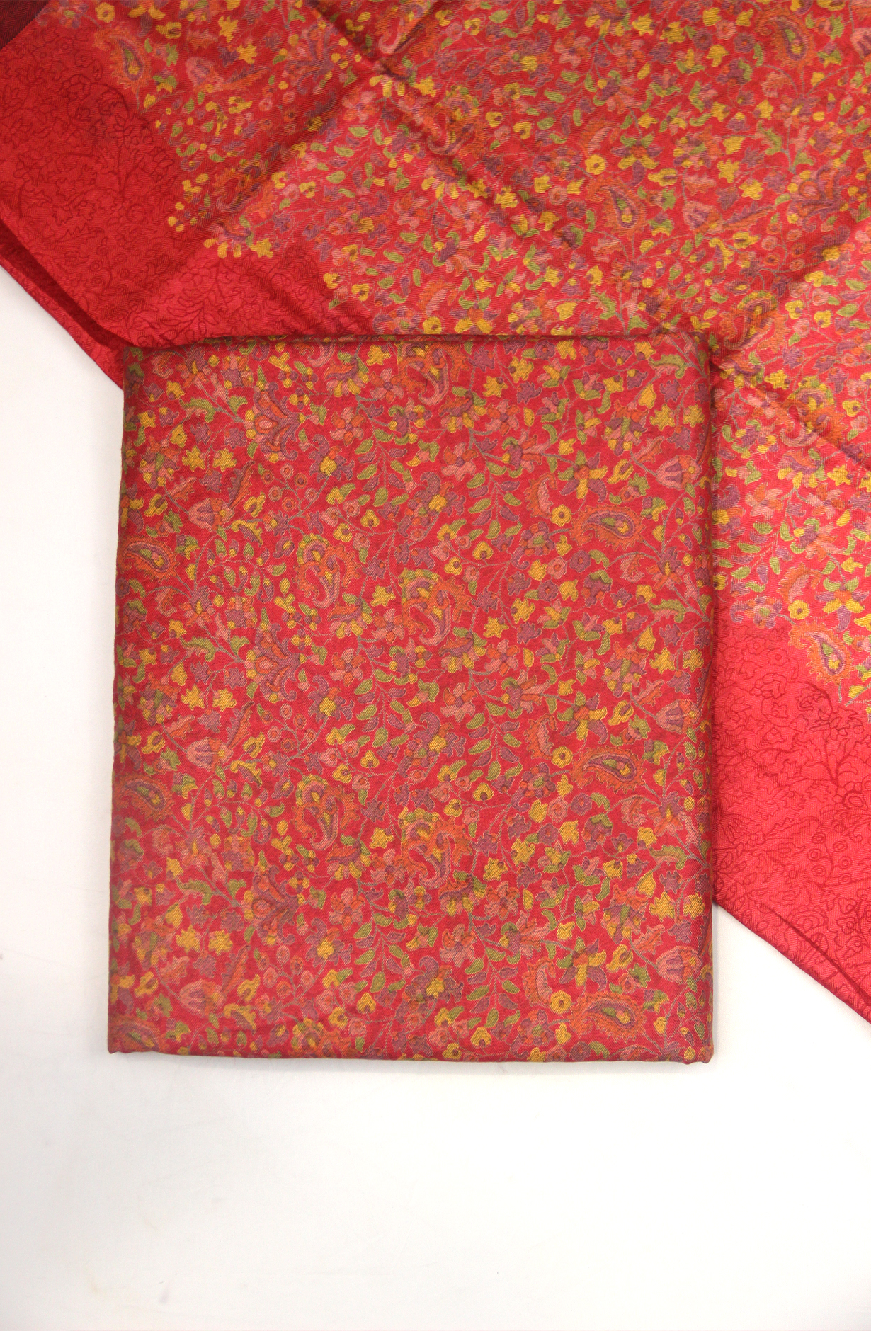 Rust Spun Printed Suit Set with Beautiful Chiffon Dupatta - SPUWE-53D
