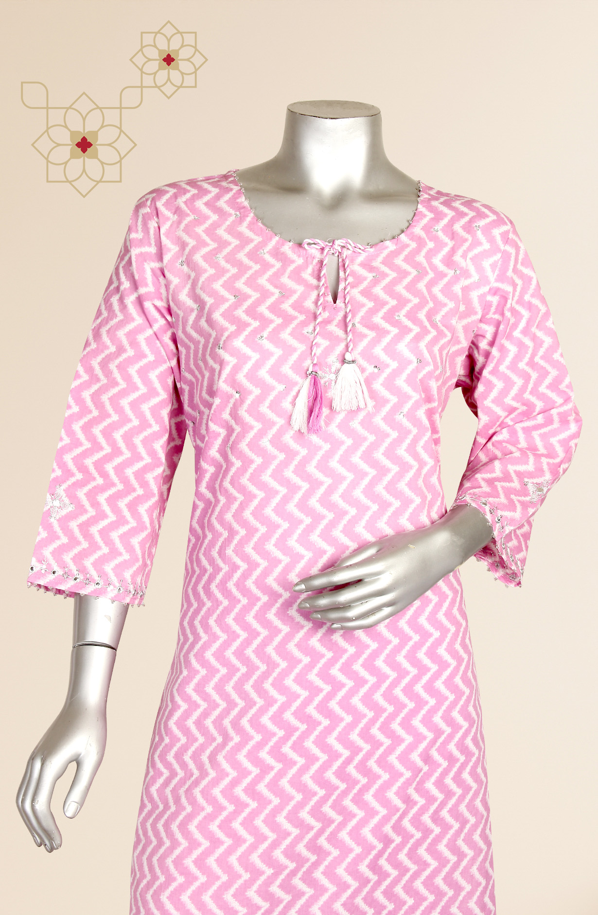 Ready-to-Wear Purple Cotton Kurti Pant Set with Dupatta - SRMR79060C