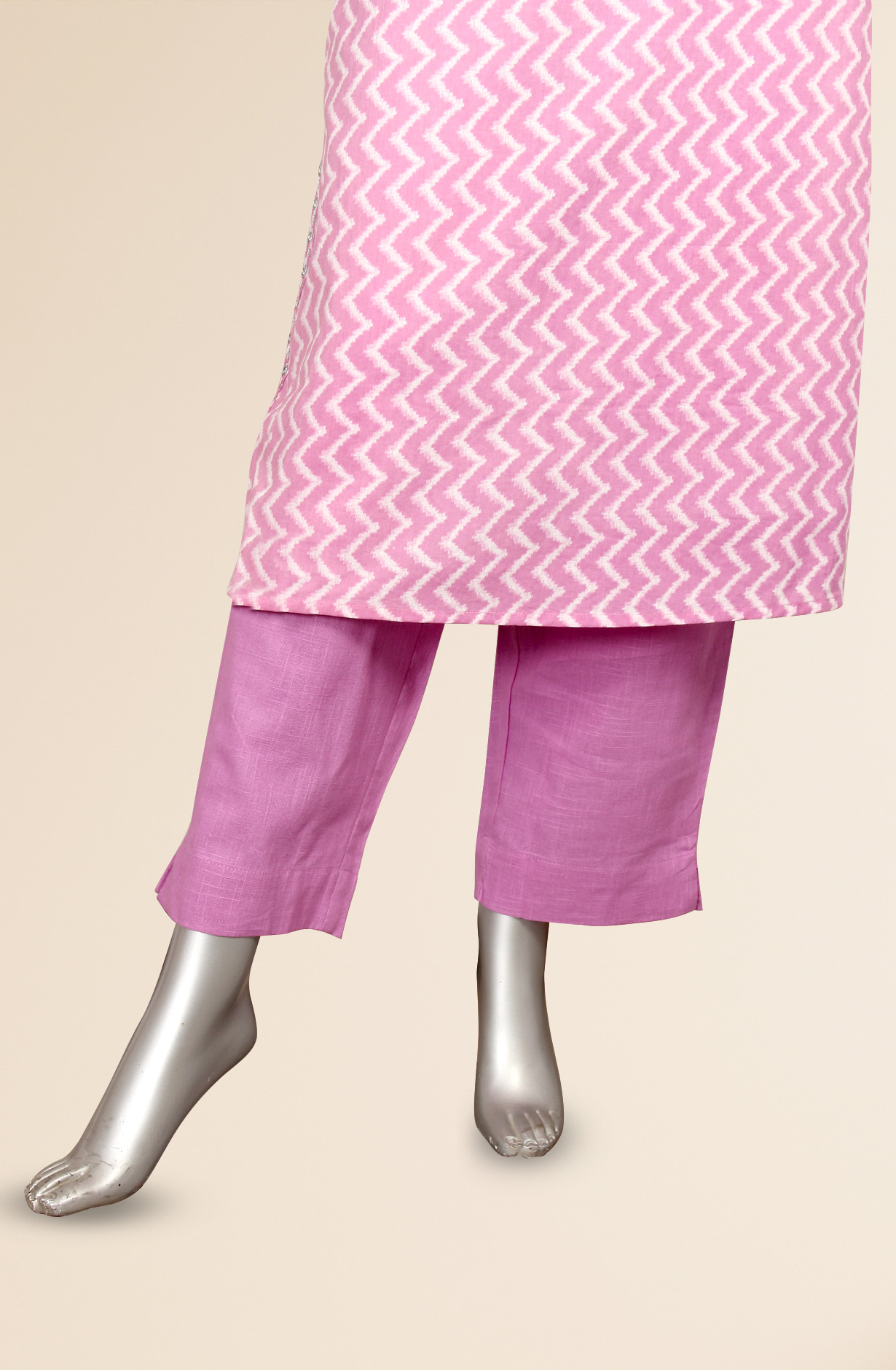 Ready-to-Wear Purple Cotton Kurti Pant Set with Dupatta - SRMR79060C