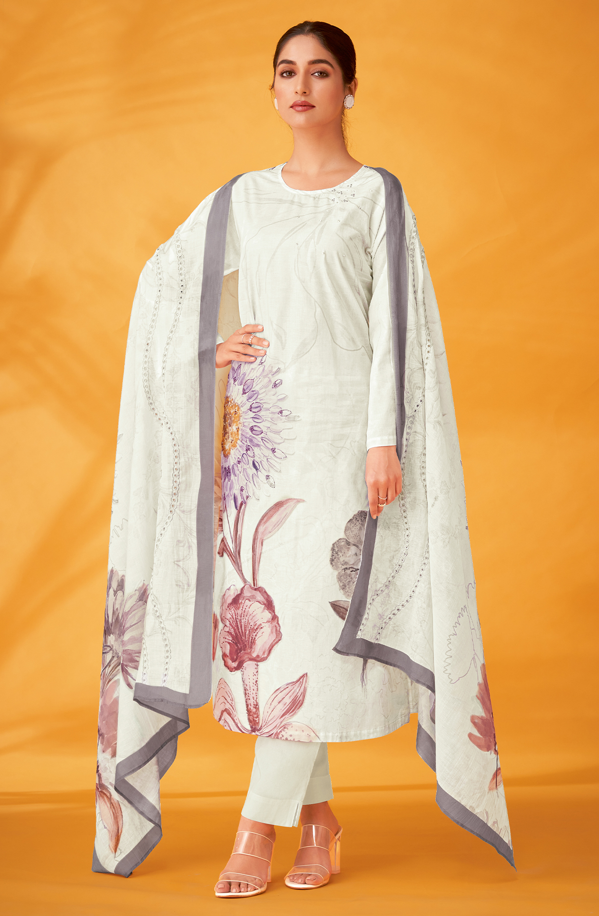 Multicolor Cotton Digital Printed Unstitched Salwar Kameez - SUM413