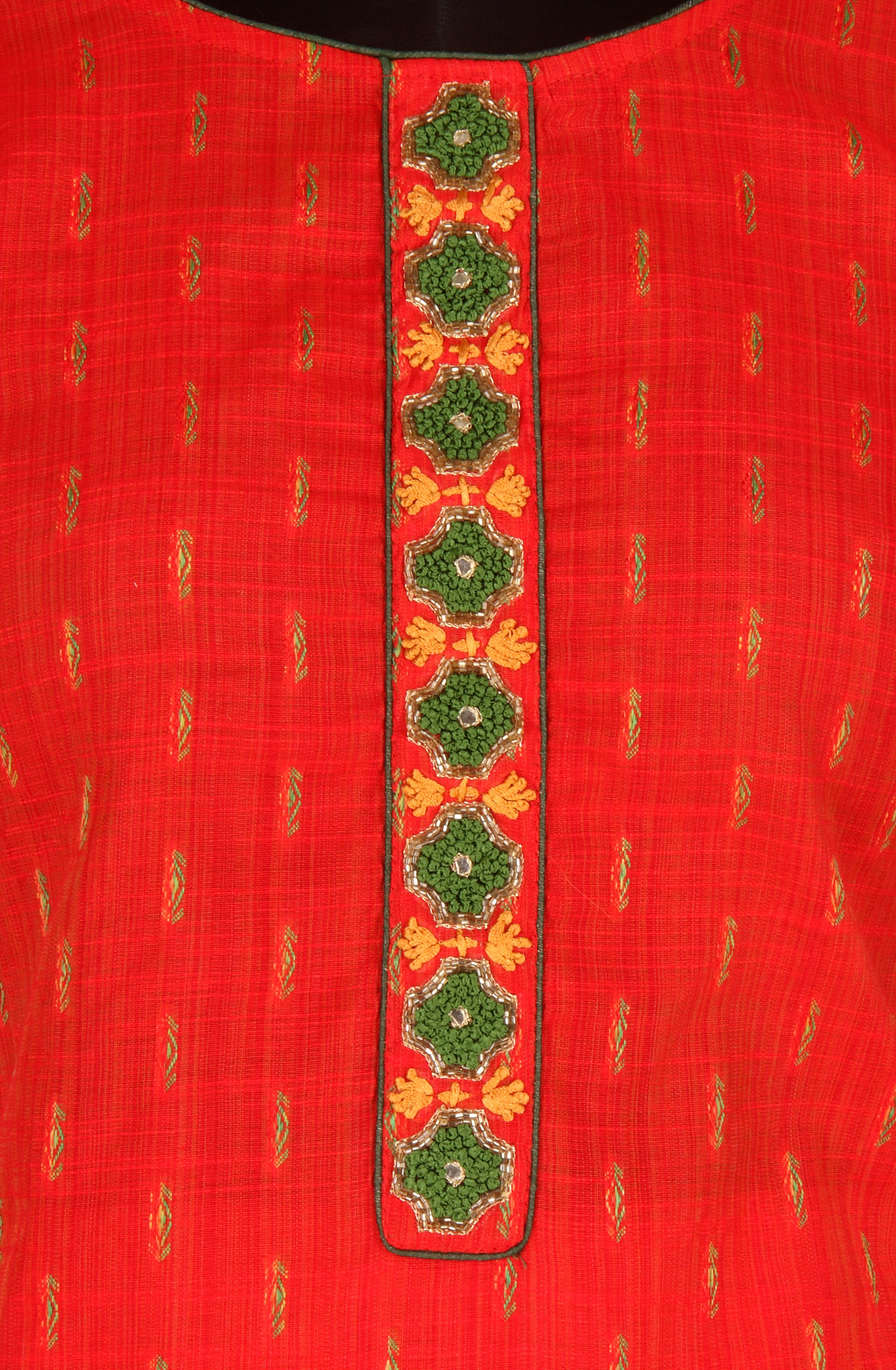 Festive Special Red Unstitched Chanderi Suit-sets - SVACHN1212B