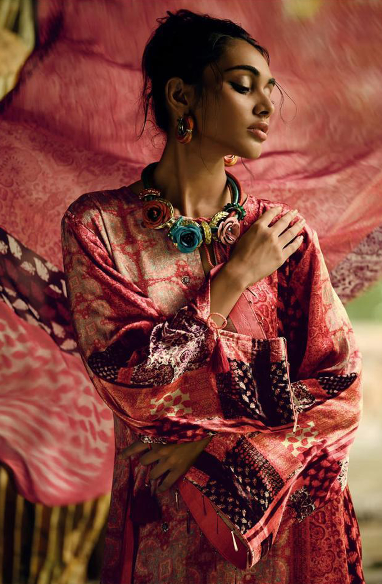 Rust Velvet Designer Unstitched Salwar Kameez - SYM05