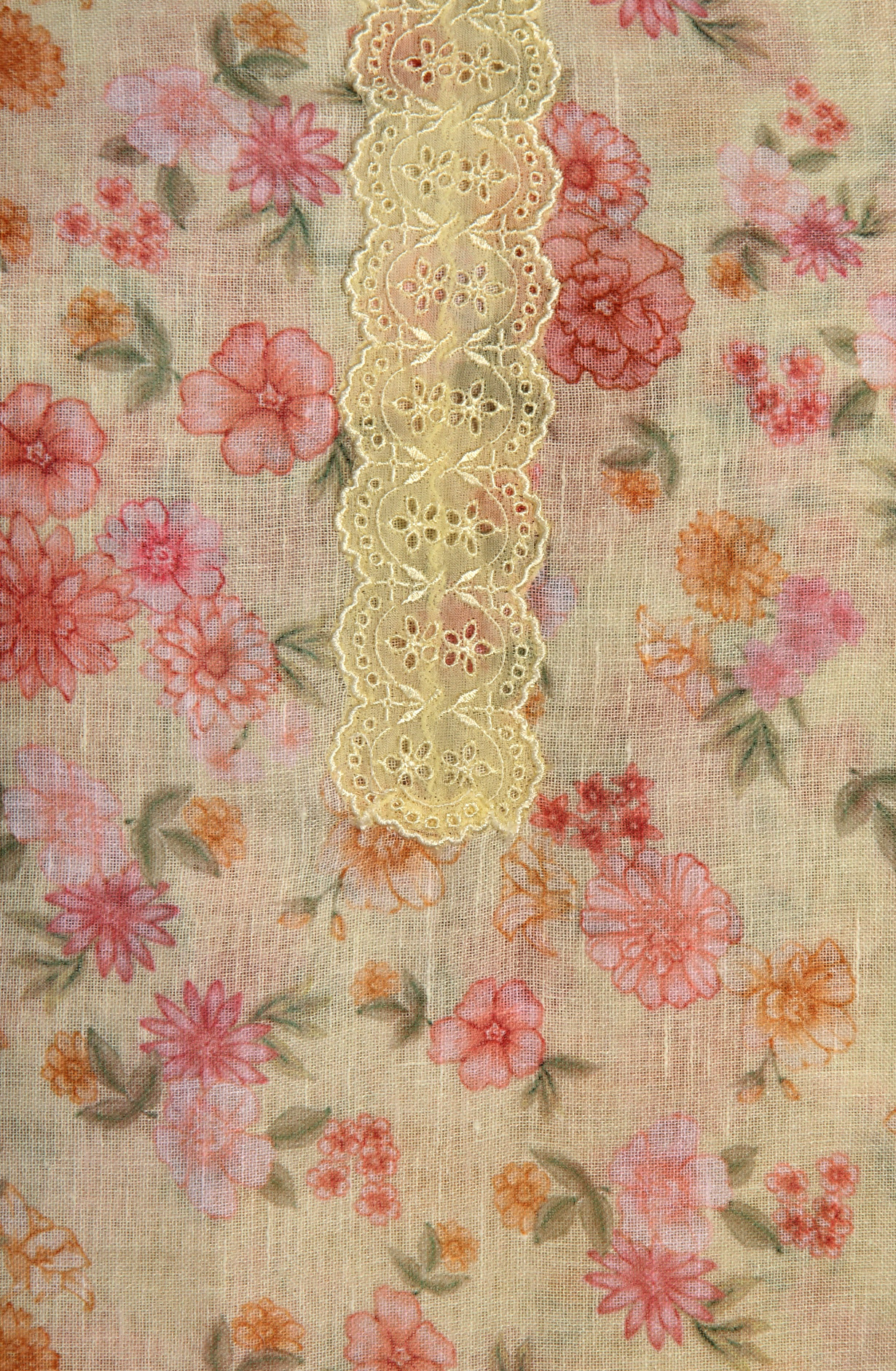 Yellow Linen Exclusive Digital Printed with Embroidered Salwar Kameez - TAR1762B