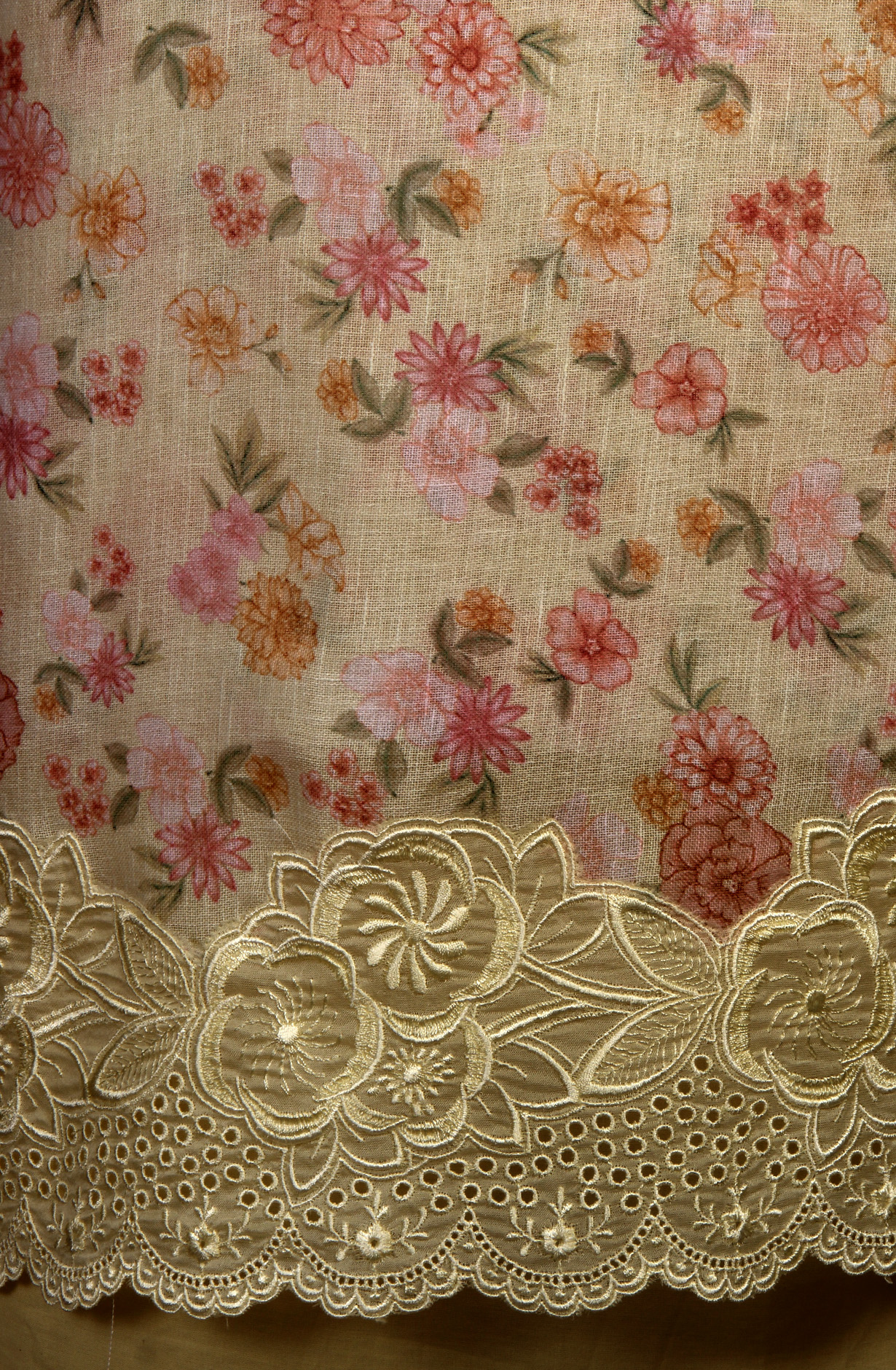 Yellow Linen Exclusive Digital Printed with Embroidered Salwar Kameez - TAR1762B