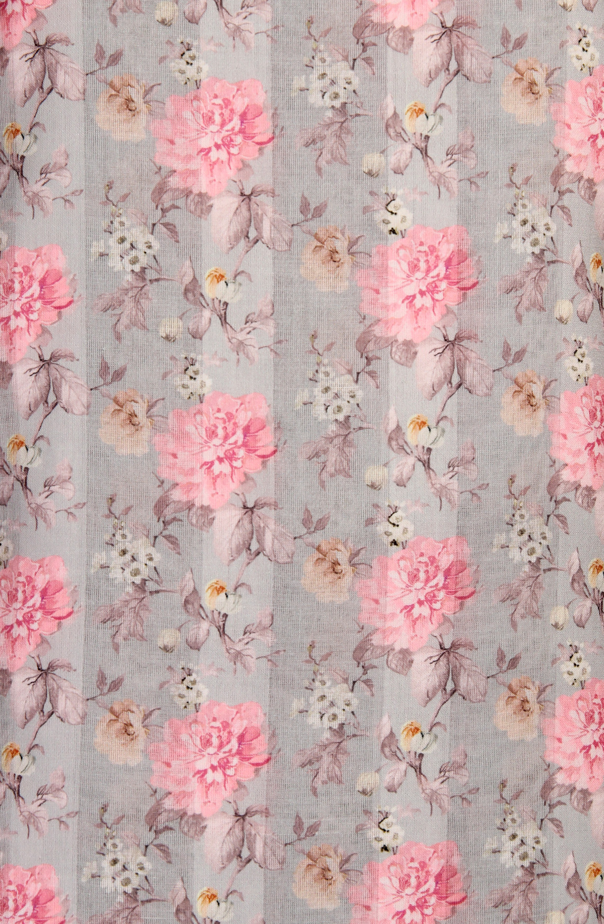 Grey Cotton Digital Printed Suit with Chiffon Dupatta - TRU1401A