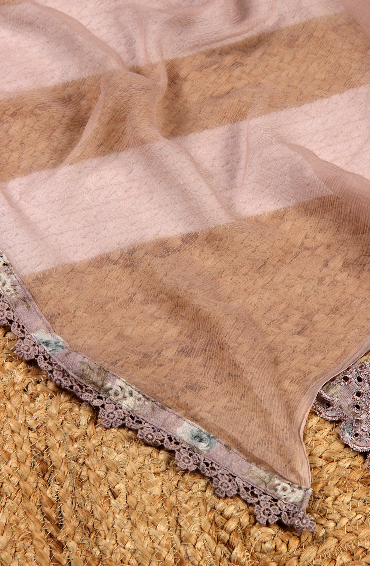 Mauve Cotton Digital Printed Suit with Chiffon Dupatta - TRU1401B