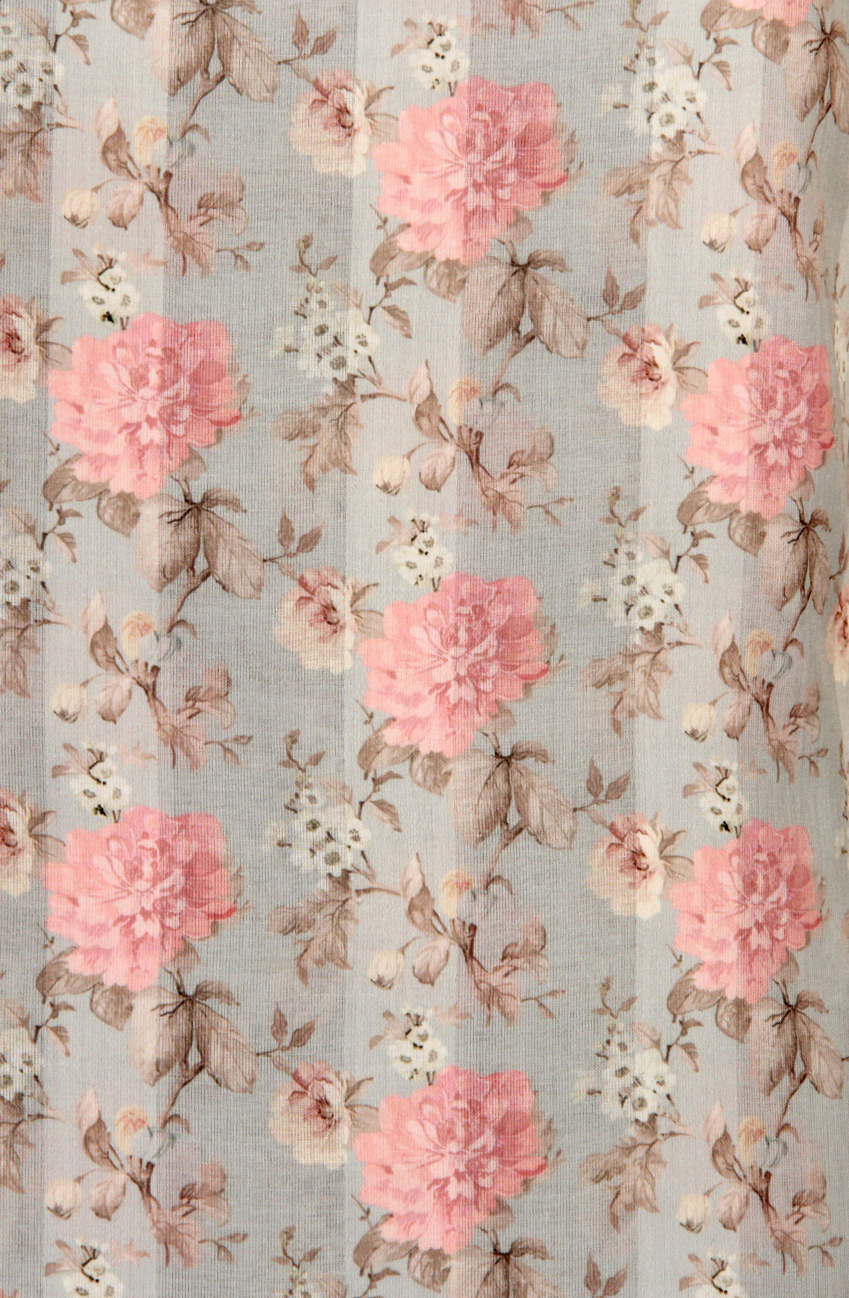 Grey Cotton Digital Printed Suit with Chiffon Dupatta - TRU1401C