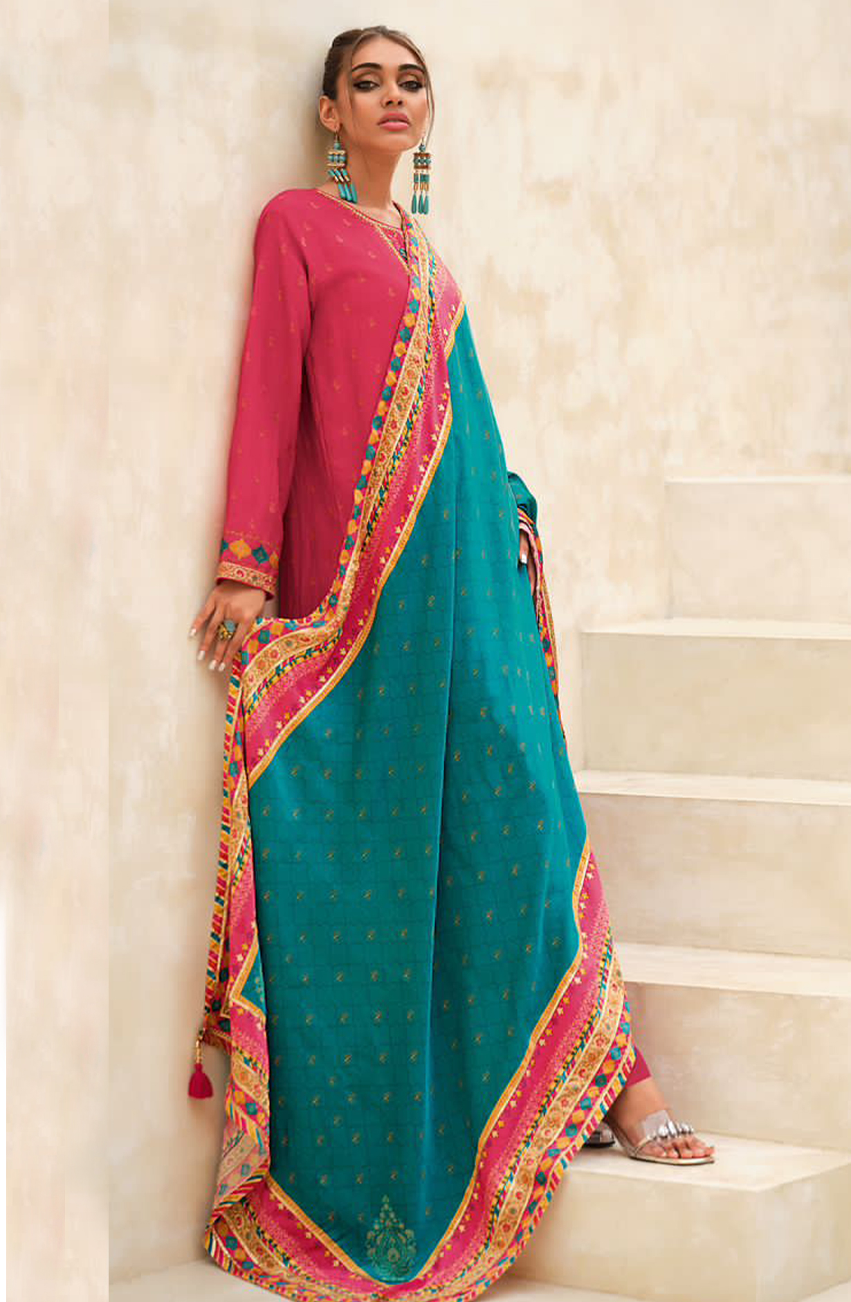 Digital Printed Russian Silk Suit Set with Beautiful Dupatta - VARVK02