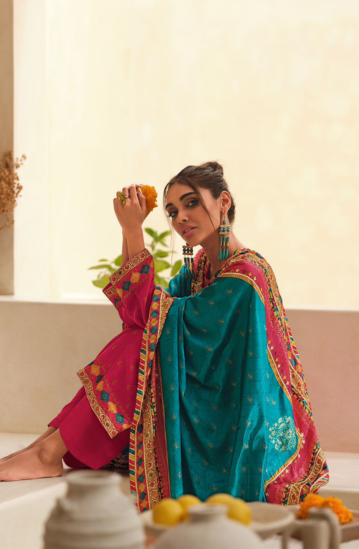 Digital Printed Russian Silk Suit Set with Beautiful Dupatta - VARVK02