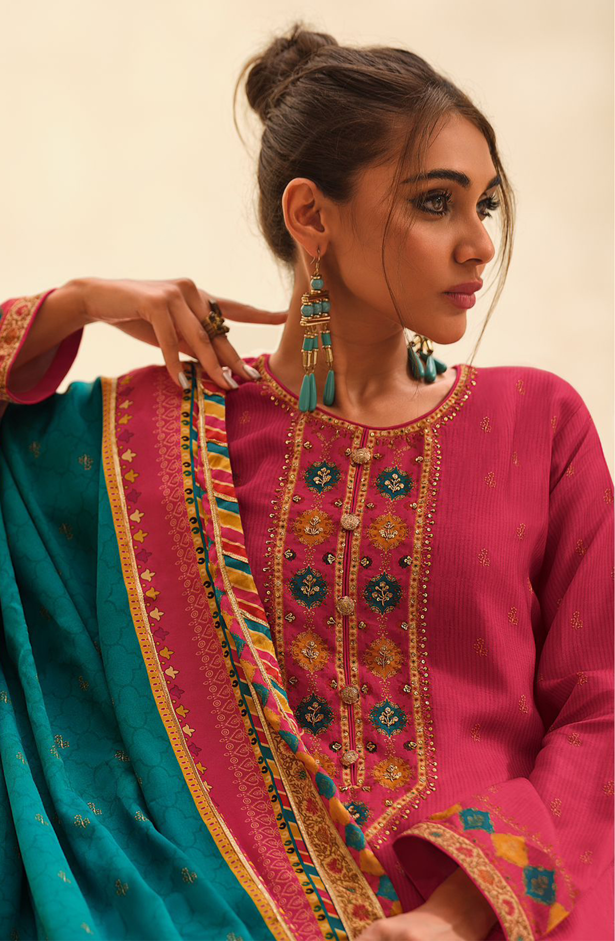 Digital Printed Russian Silk Suit Set with Beautiful Dupatta - VARVK02