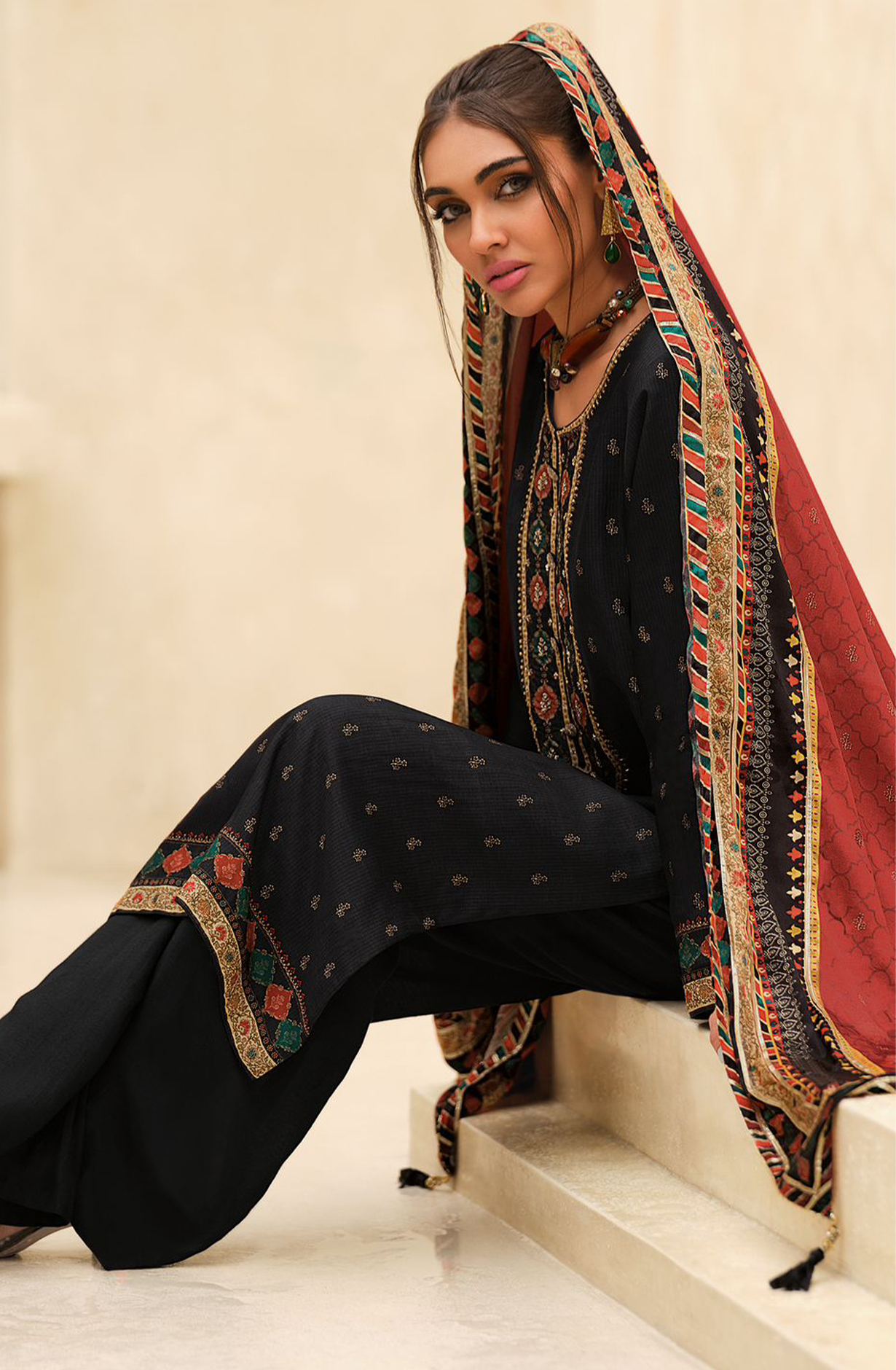 Digital Printed Russian Silk Suit Set with Beautiful Dupatta - VARVK04