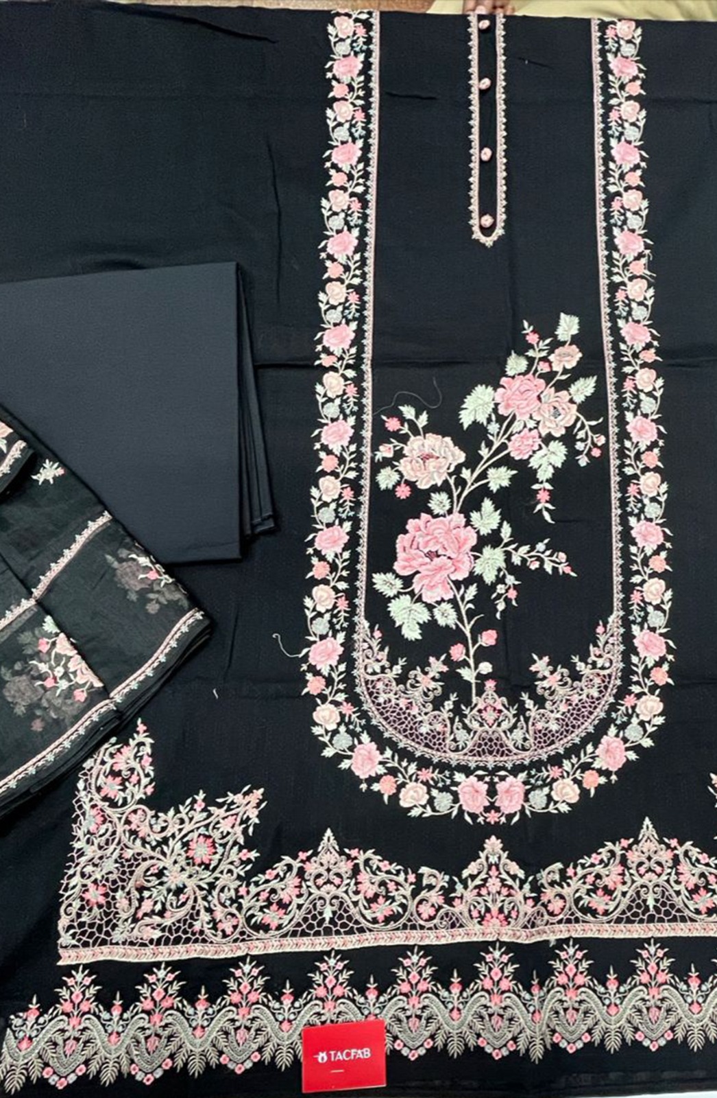 Black Cotton Suit - 245-SMPL1112C