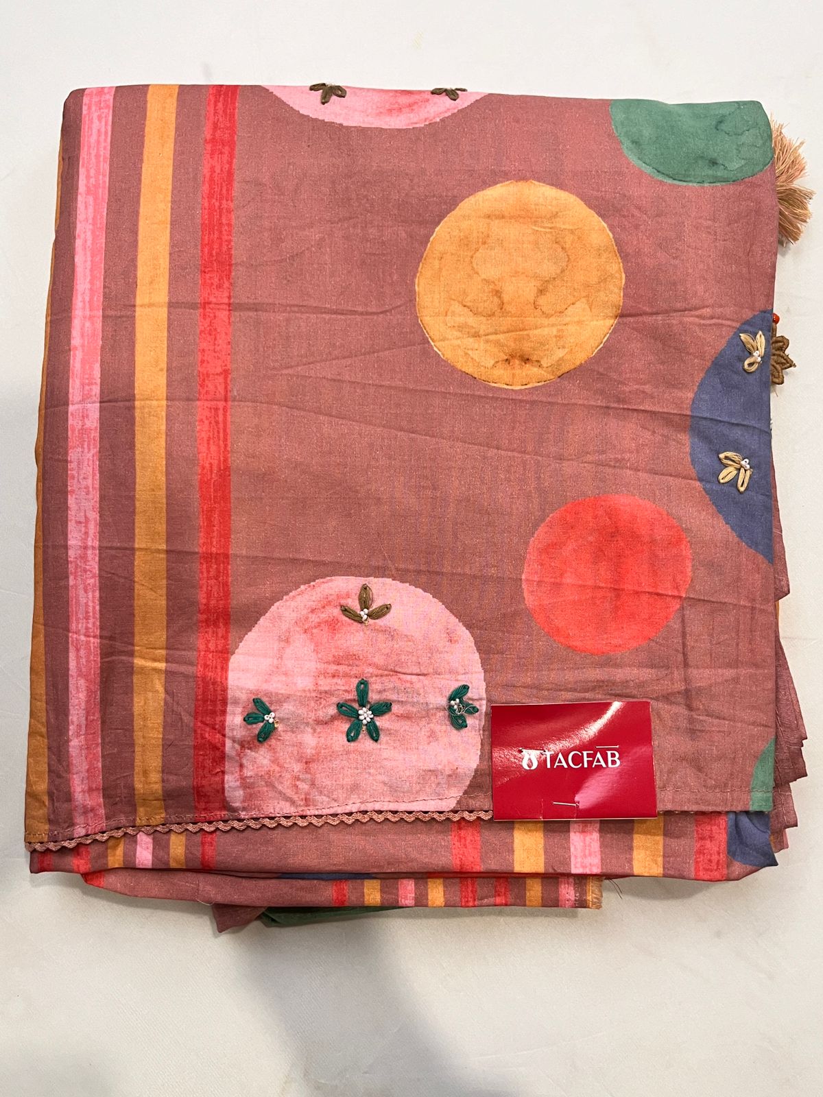 Rust Colour Printed Cotton Suit - Set - BHO568