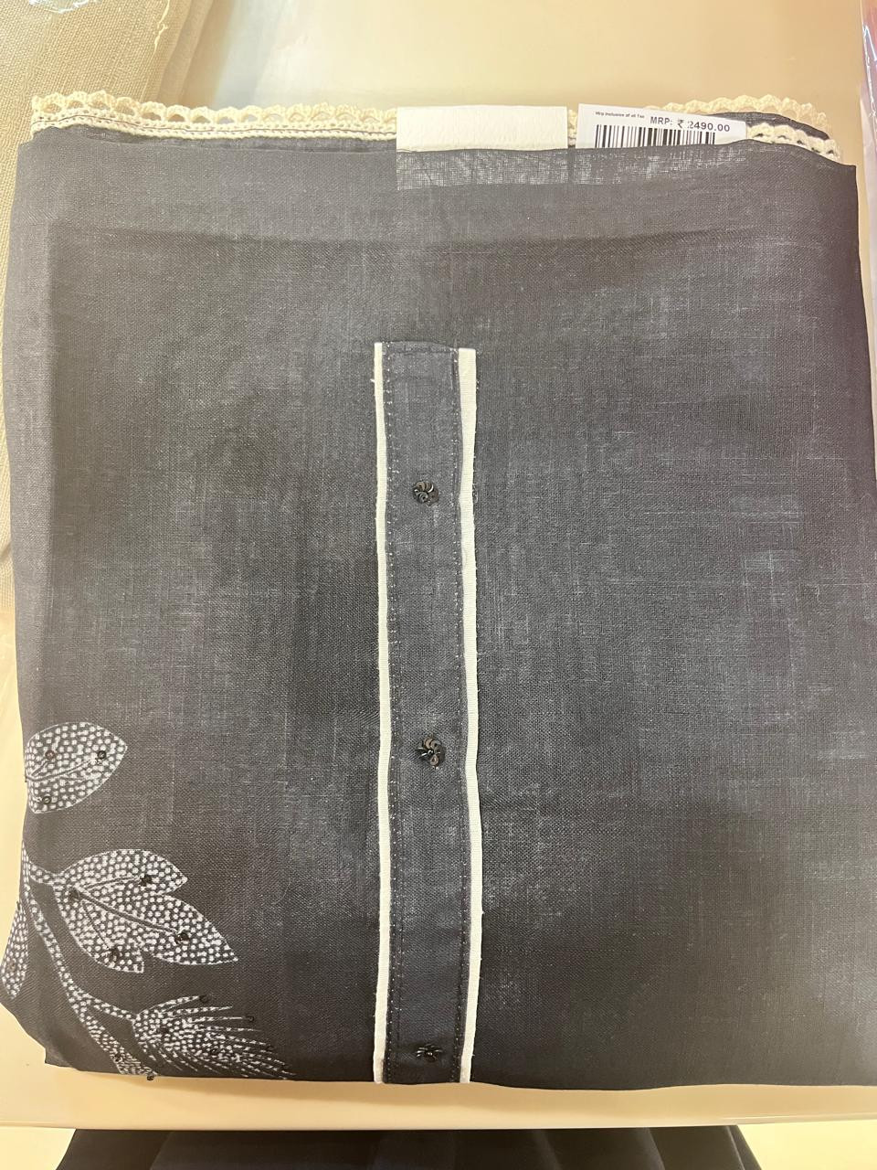 Black Cotton Digital Printed Suit Set with Dupatta -131-EF3669