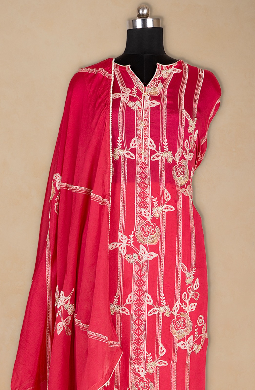 Rani Organza Beautiful Suit Set with Dupatta - 669-18295